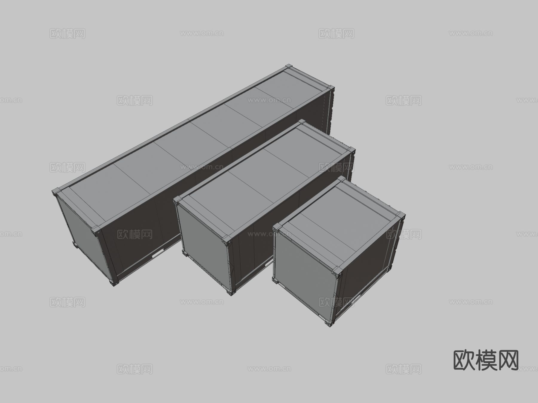 运输箱 集装箱 货箱3d模型