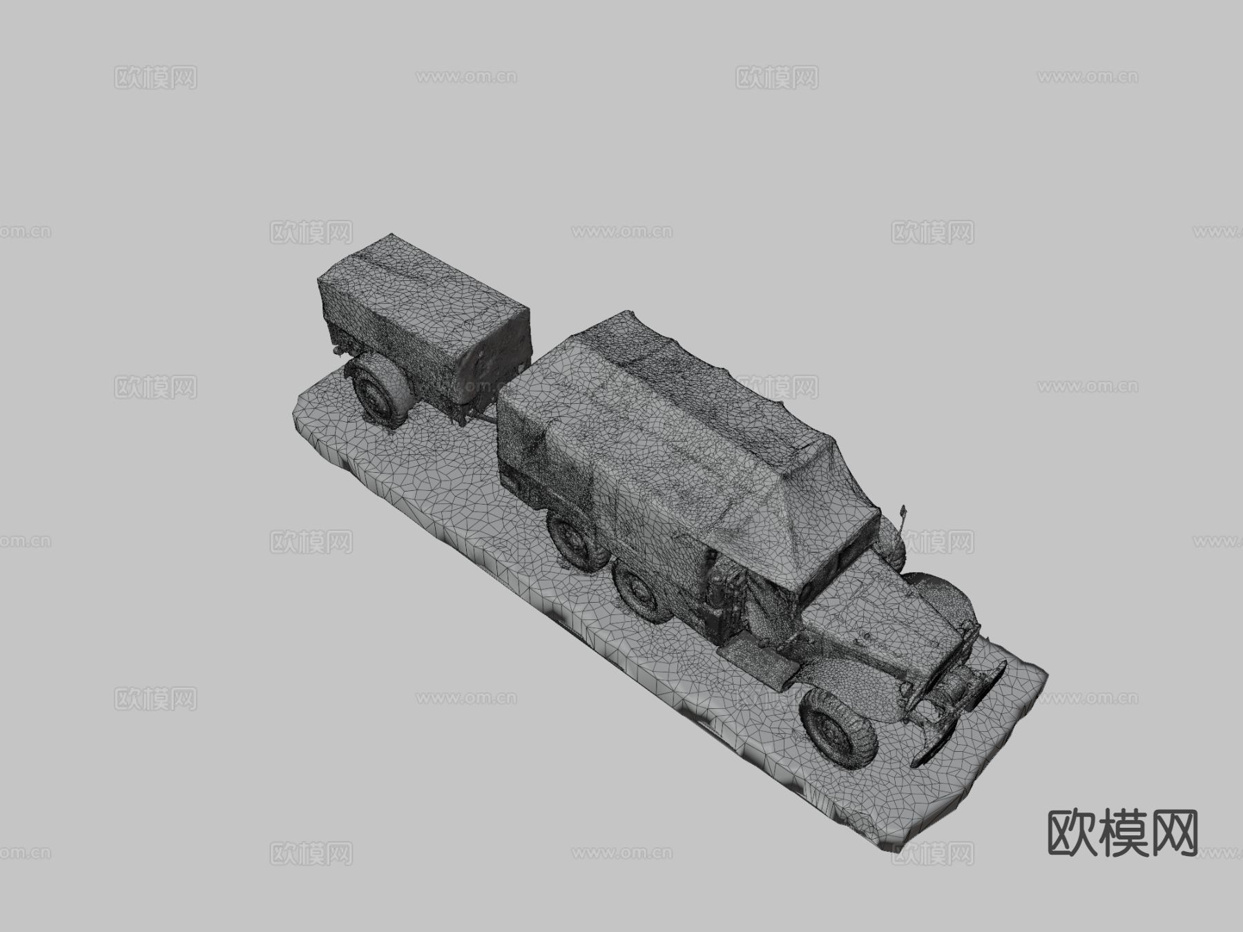 汽车 卡车 运输车 物资车3d模型