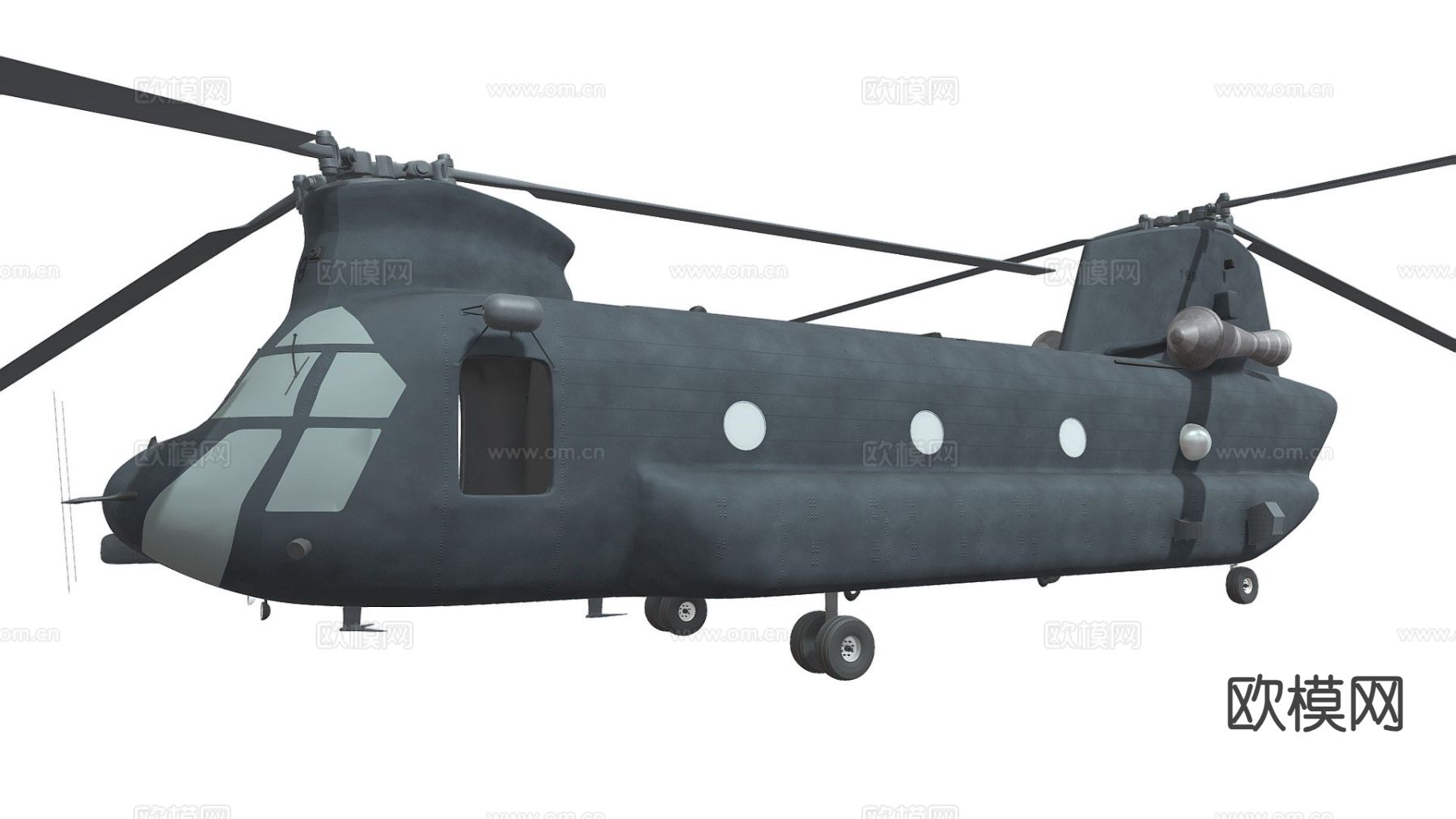 奇努克 CH-47直升机 轰炸机3d模型