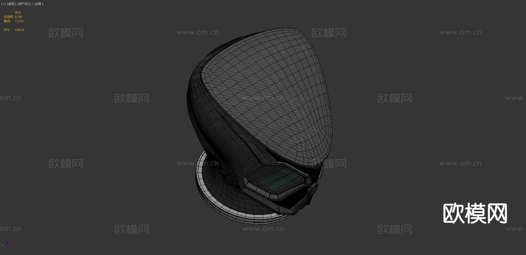 科幻头盔3d模型