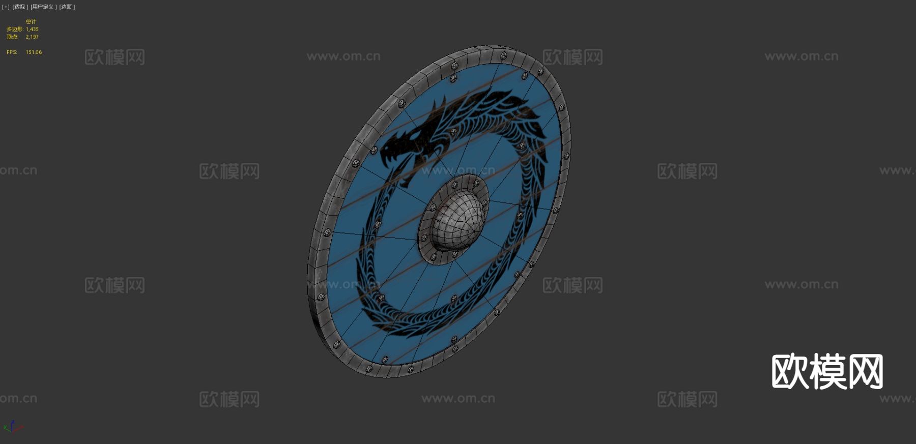 维京盾牌3d模型