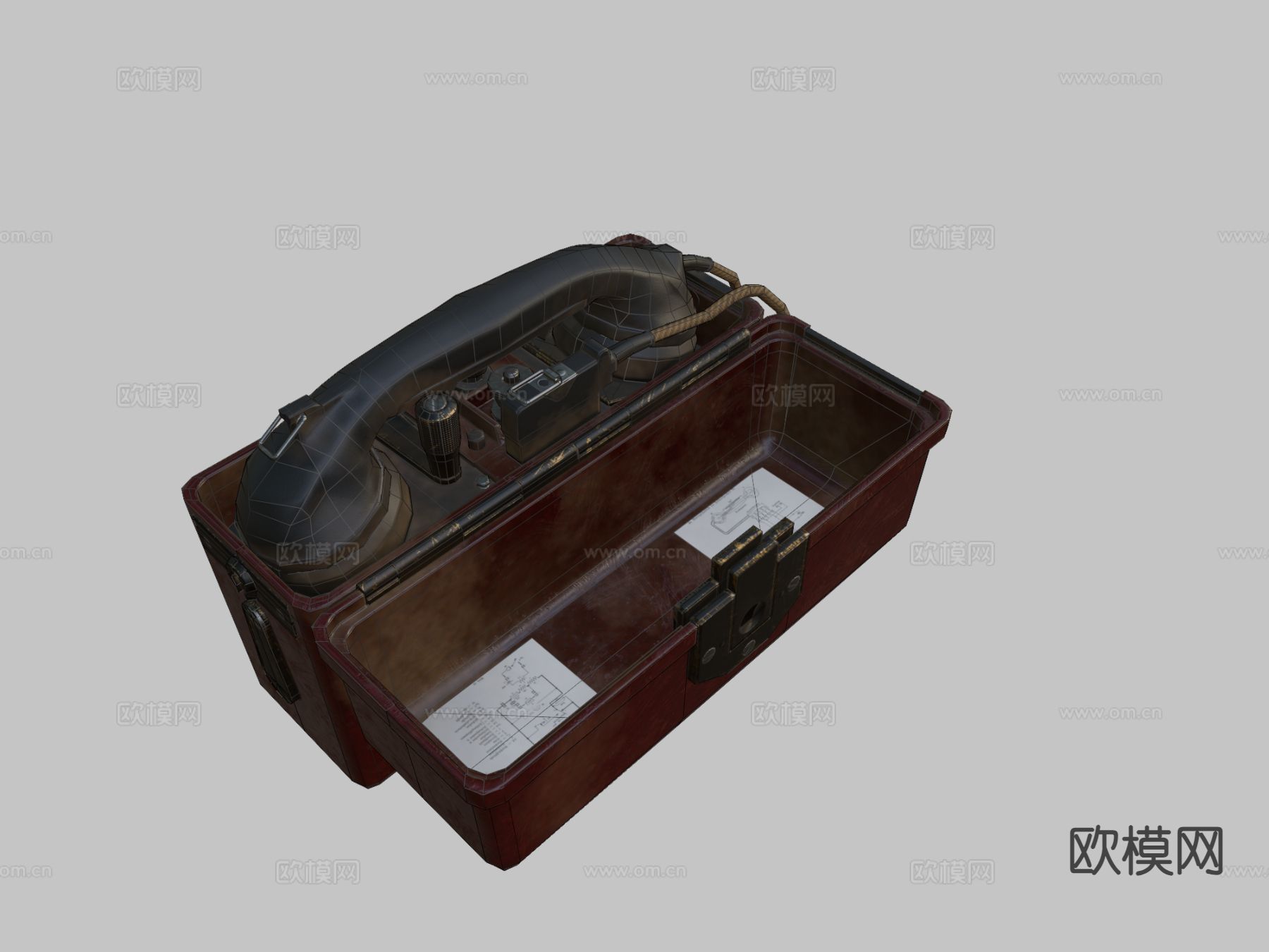 德国二战座机 电话3d模型下载（渲染图6）