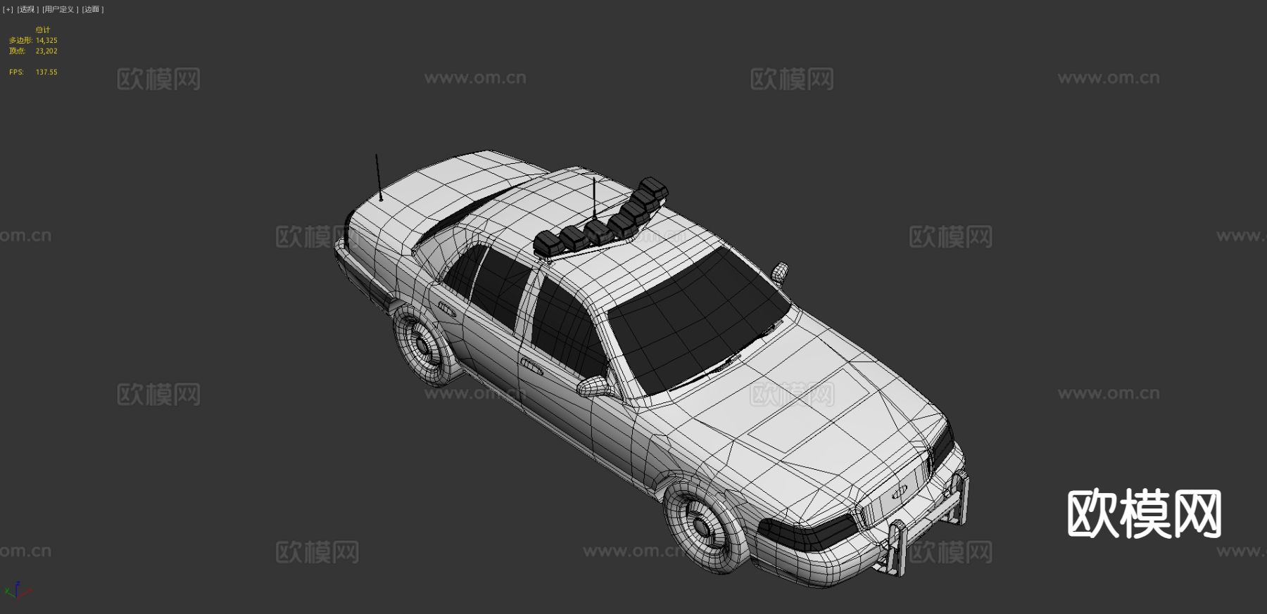 警车 汽车3d模型