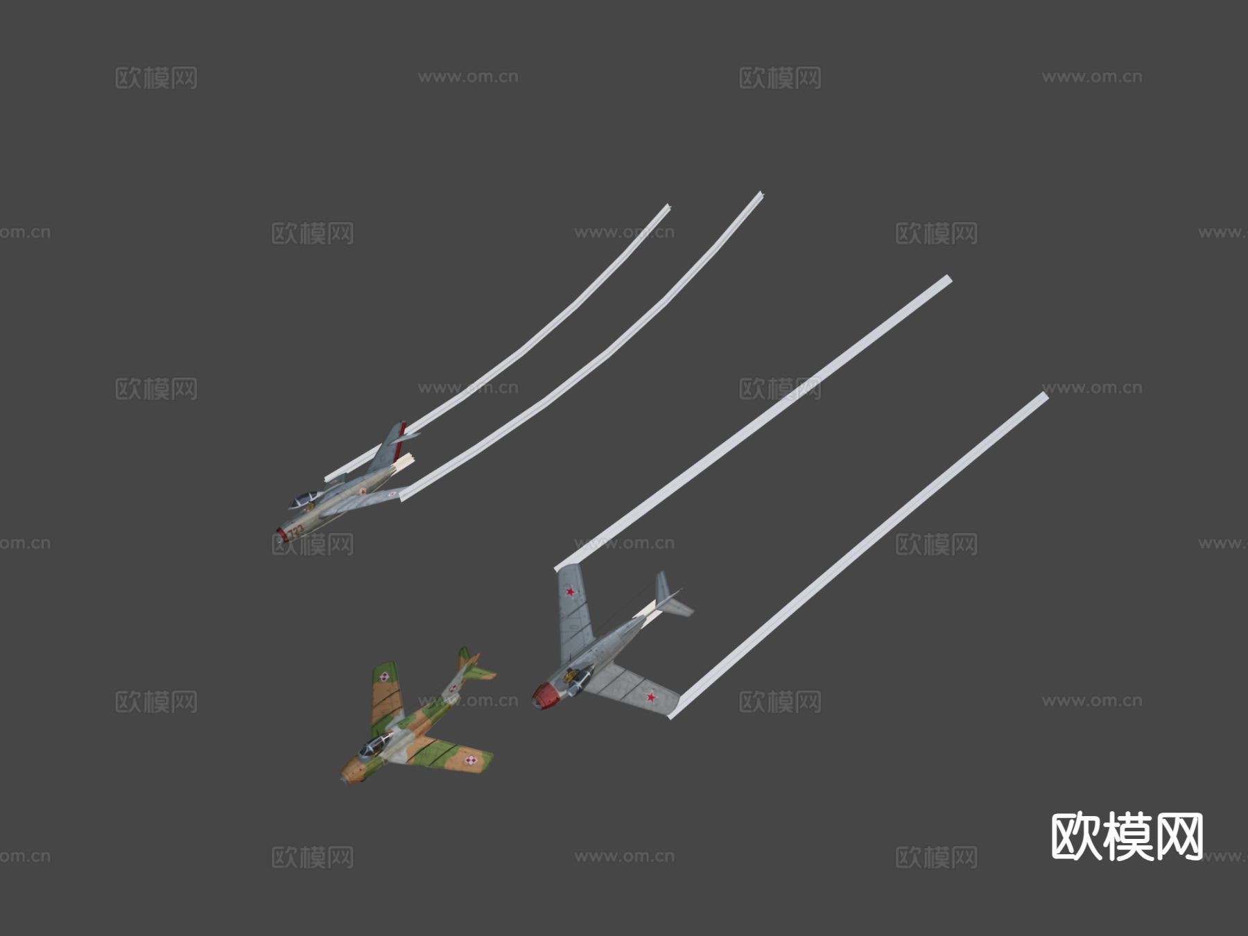 军事飞机 战斗机 侦察机3d模型