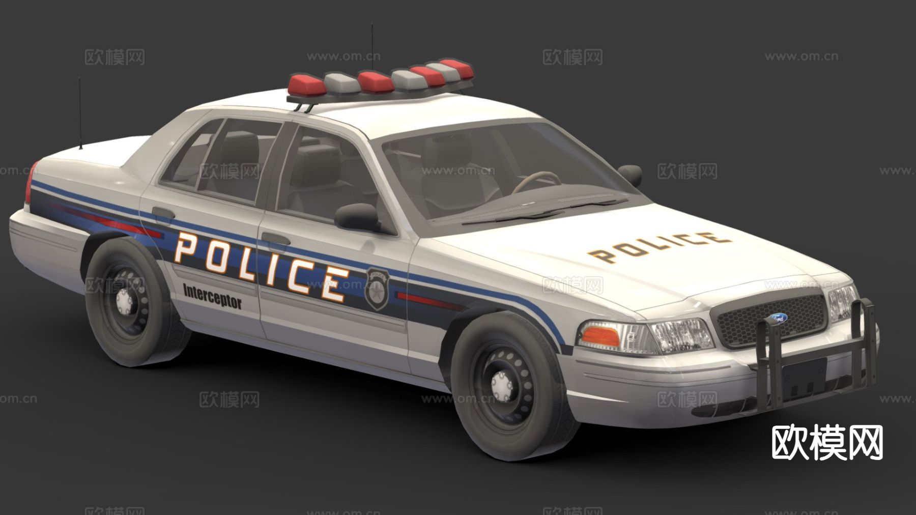 警车 汽车3d模型