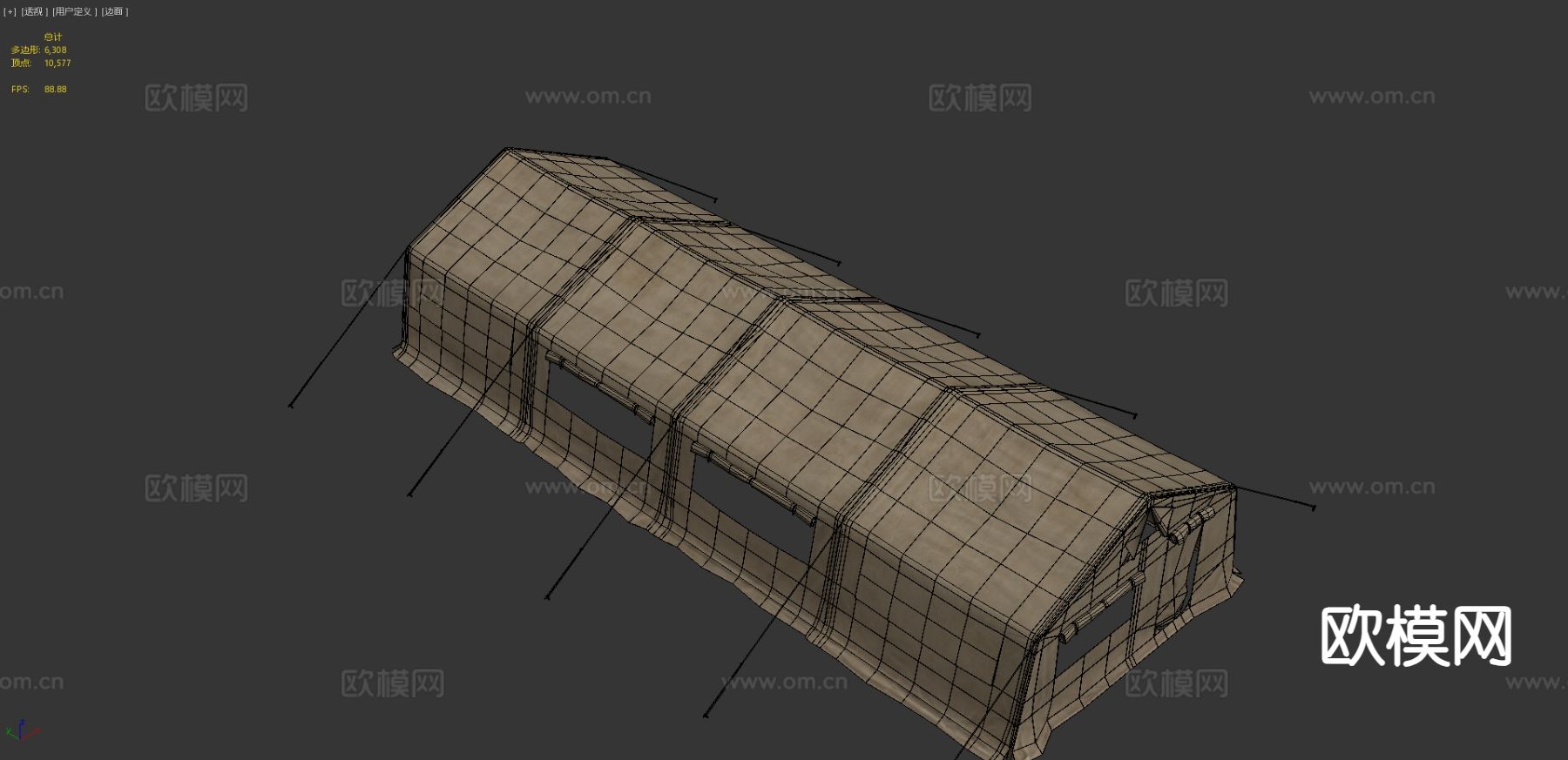 户外帐篷 军用帐篷3d模型