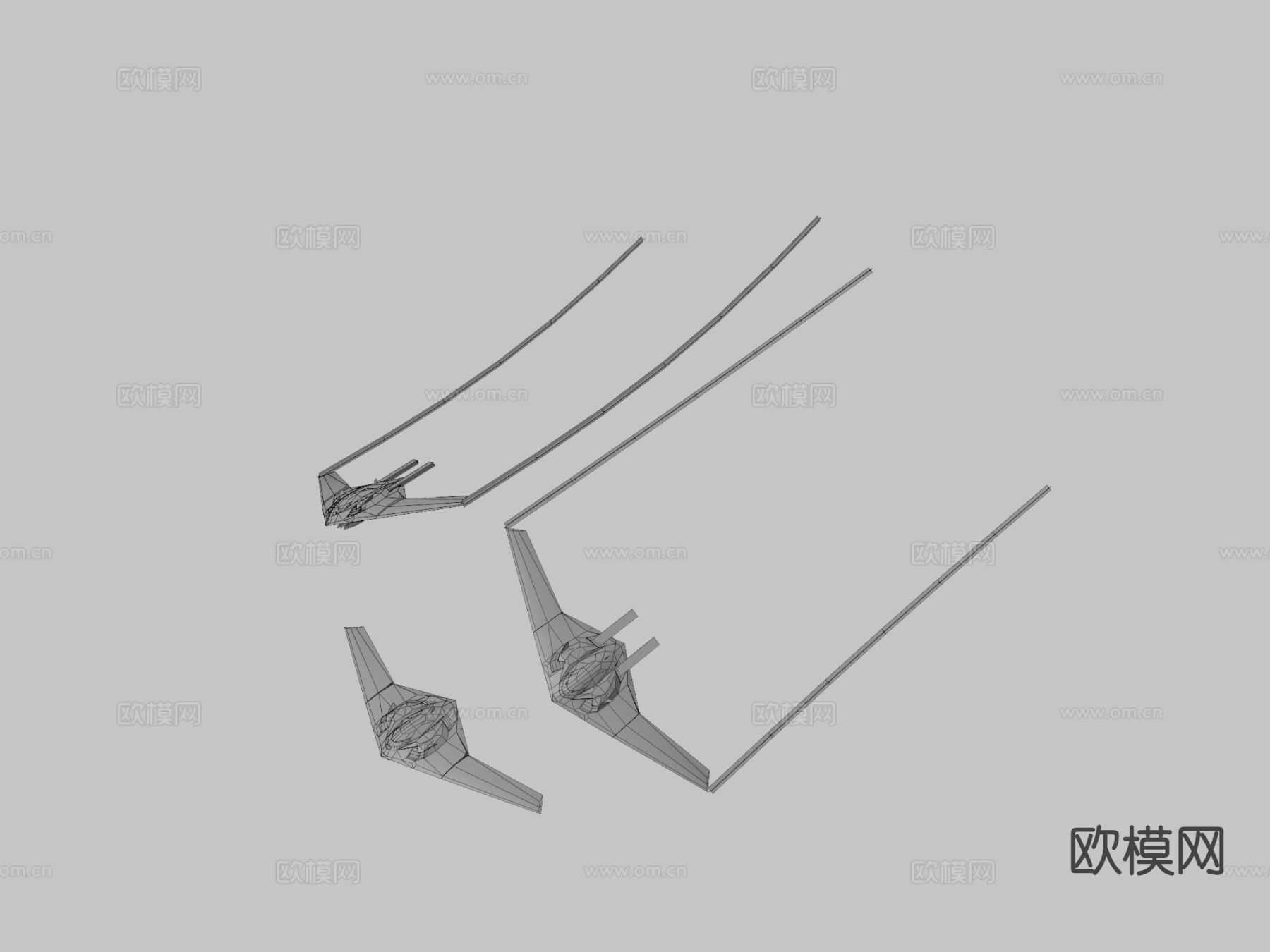 概念隐形轰炸机3d模型