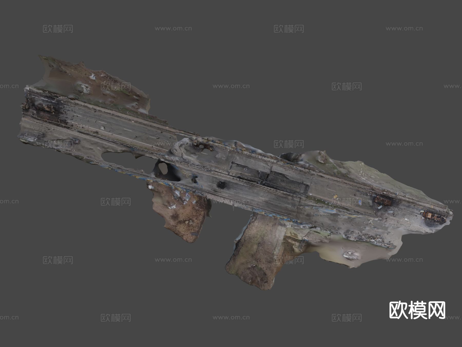 乌克兰毁坏桥梁3d模型下载（渲染图6）