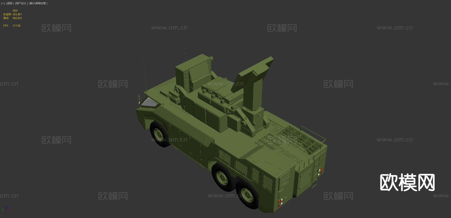 地对空导弹装甲车3d模型