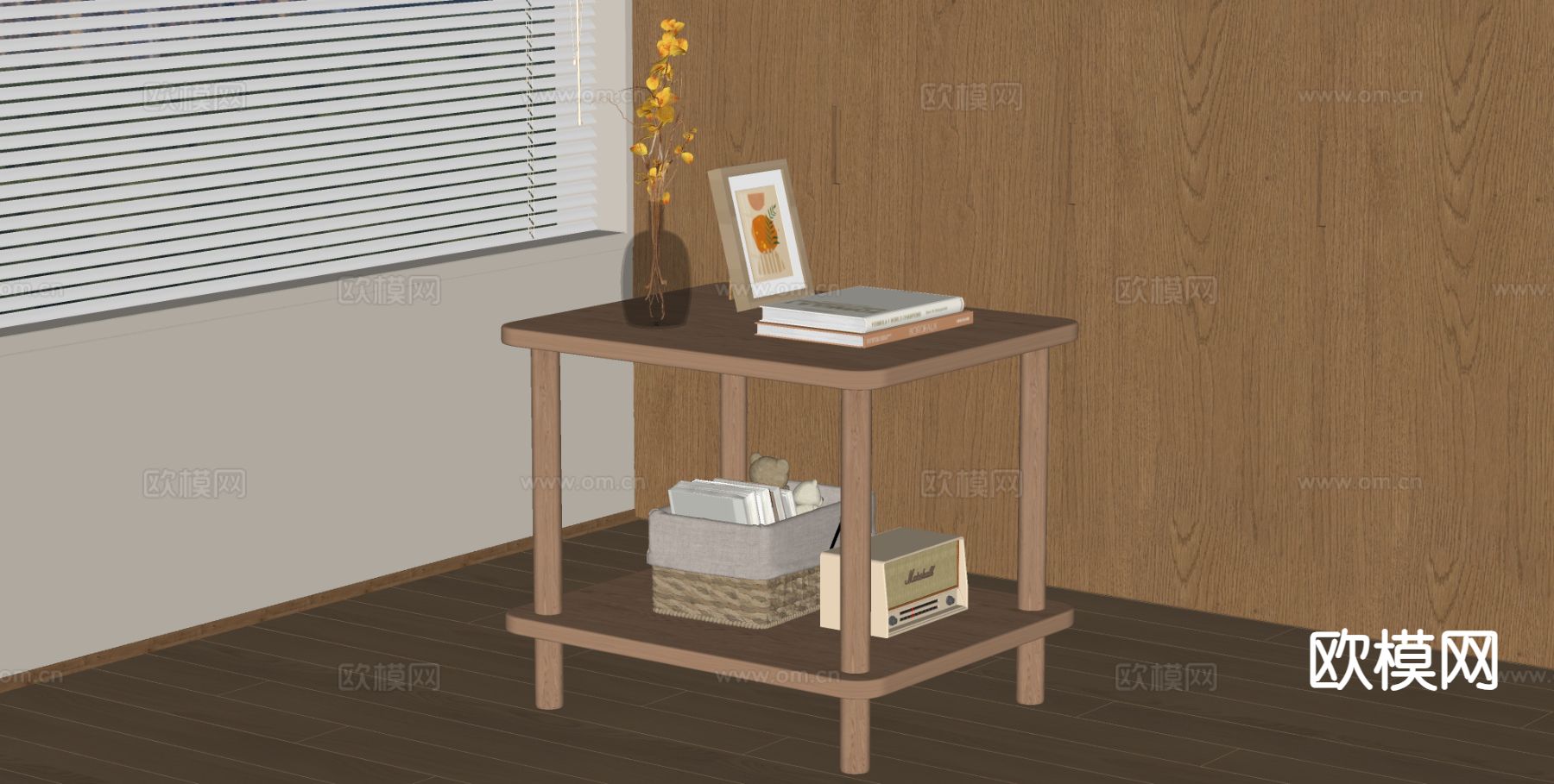 原木风边几su模型