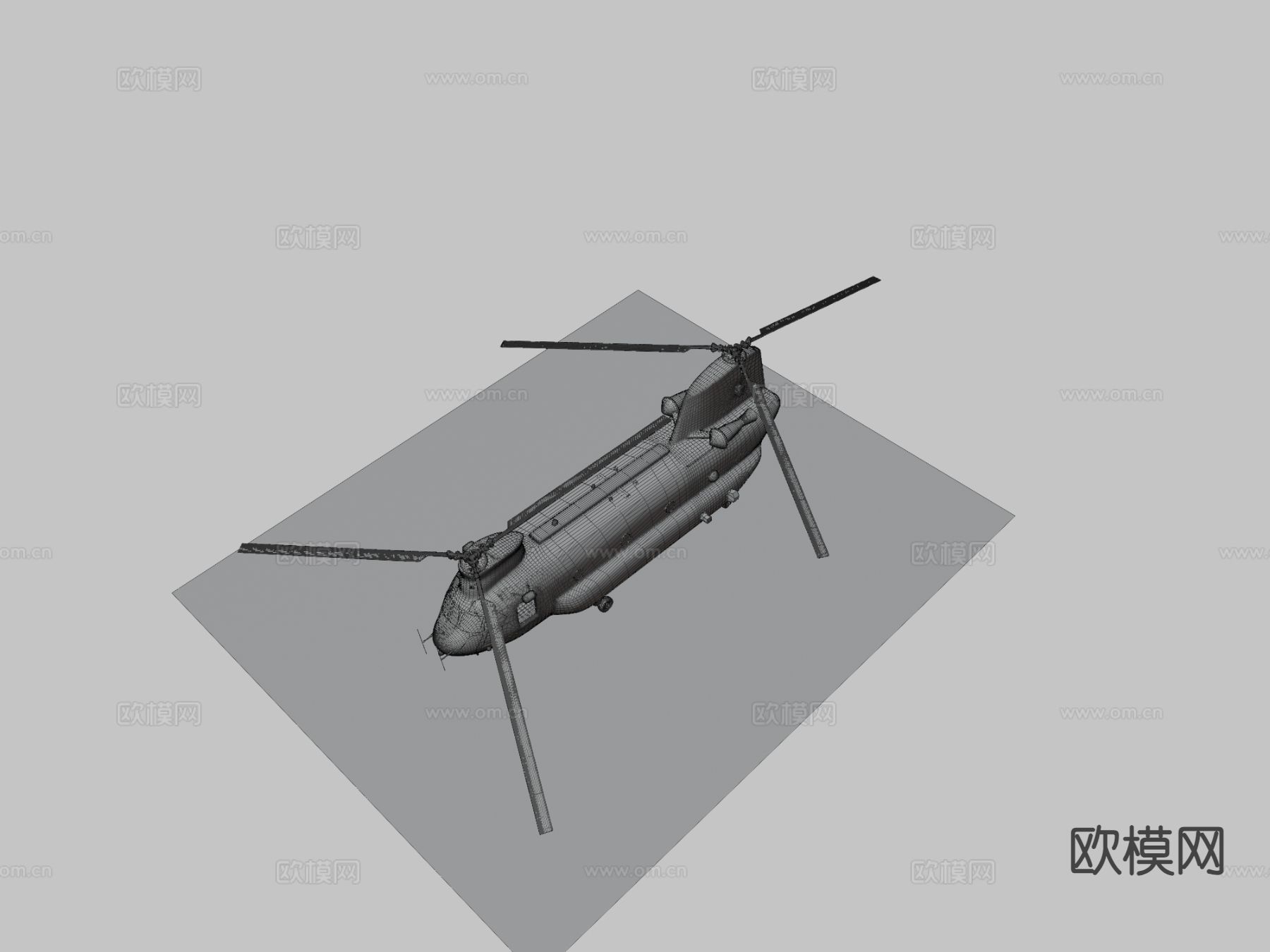 奇努克 CH-47直升机 轰炸机3d模型