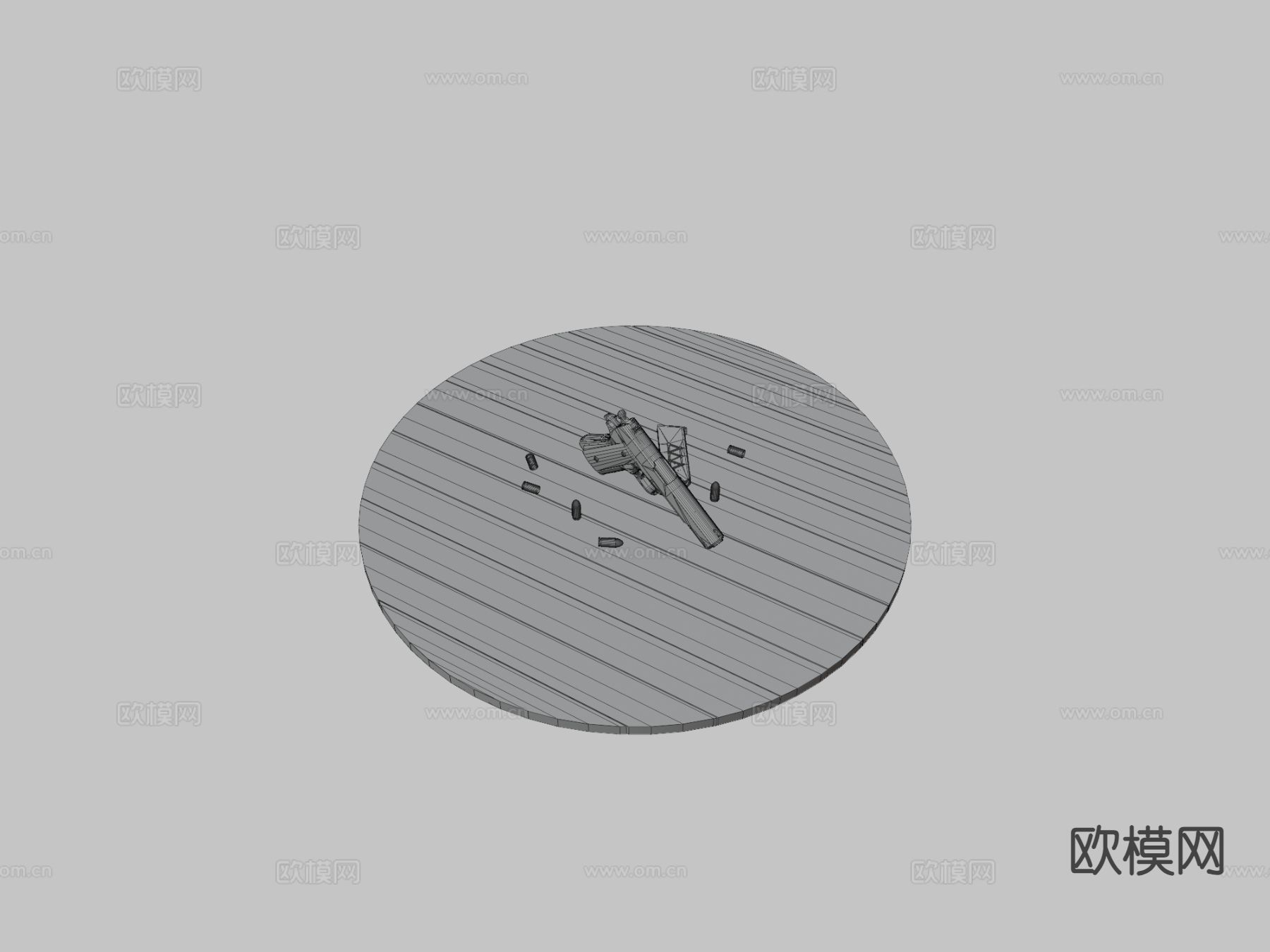 M1911手枪 枪支 枪械3d模型下载（渲染图3）