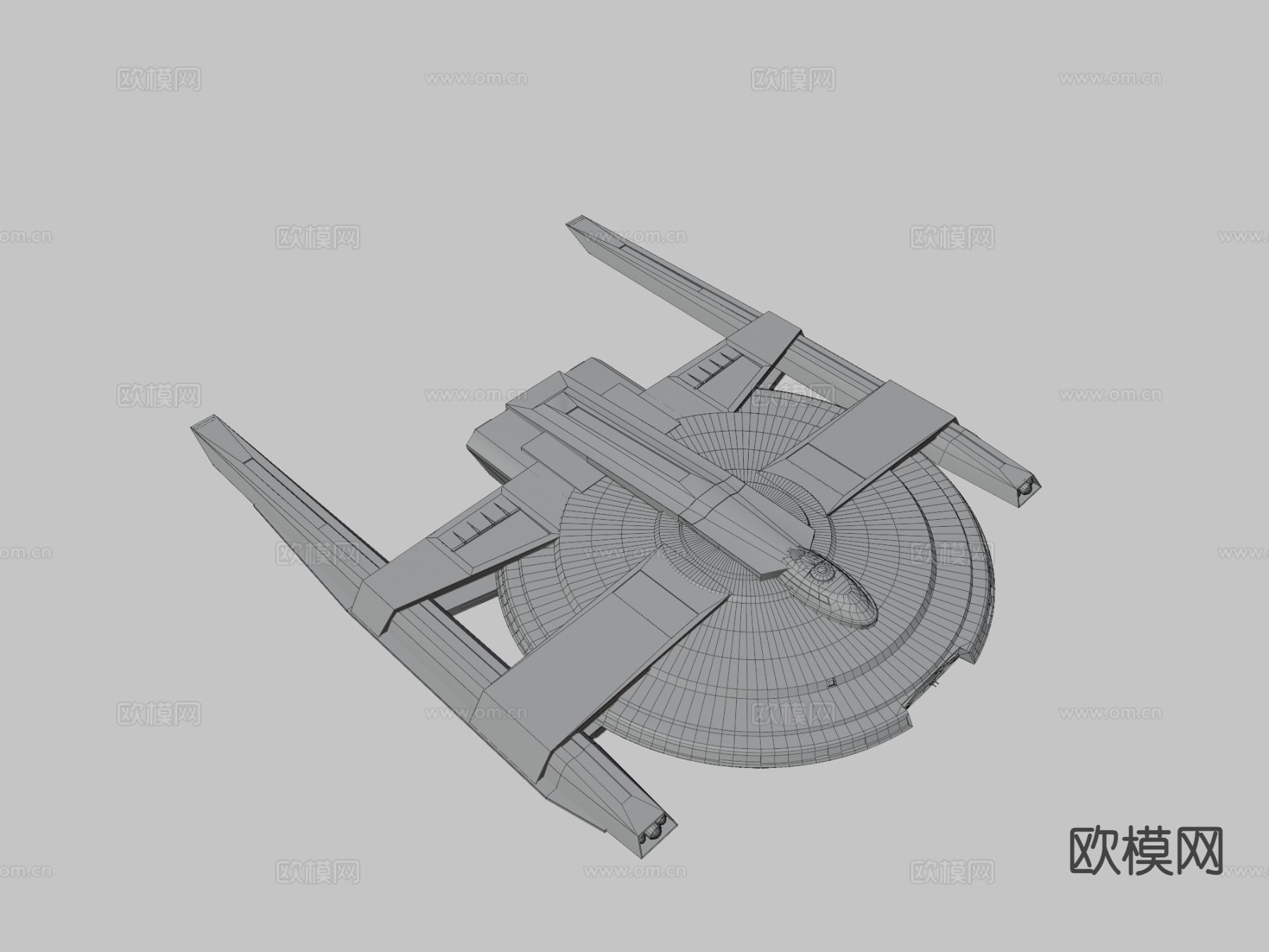 Engel级星舰 始祖航母 科幻站3d模型