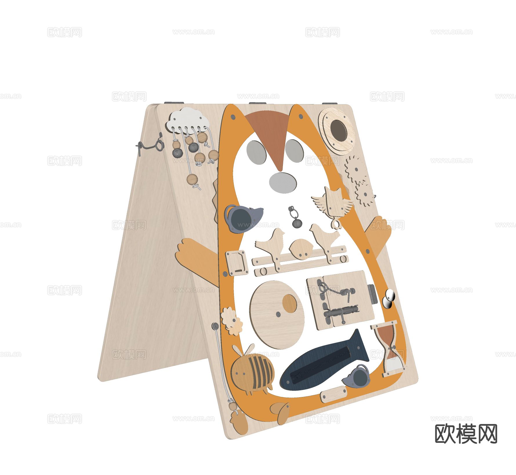 儿童画板su模型下载（渲染图1）