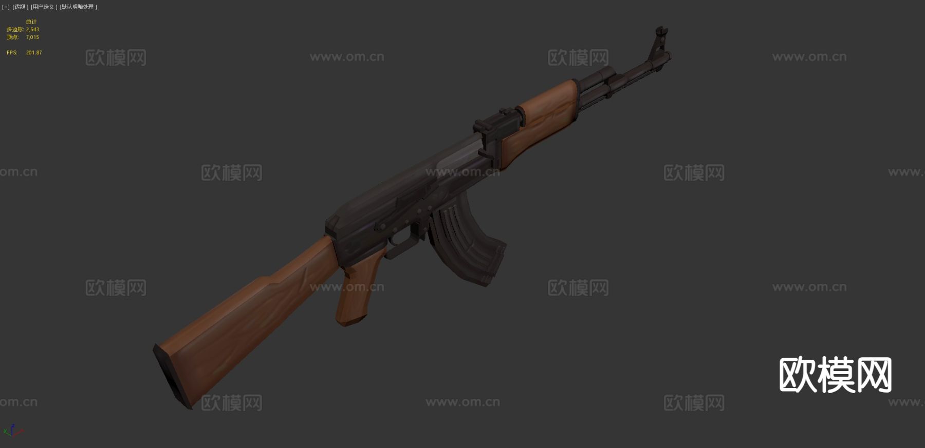 Ak-47手枪 猎枪3d模型