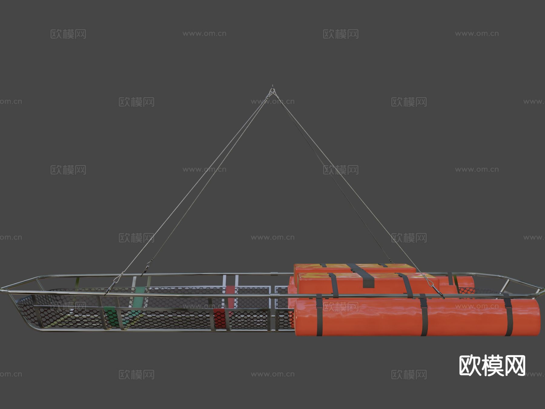 直升机救援担架3d模型