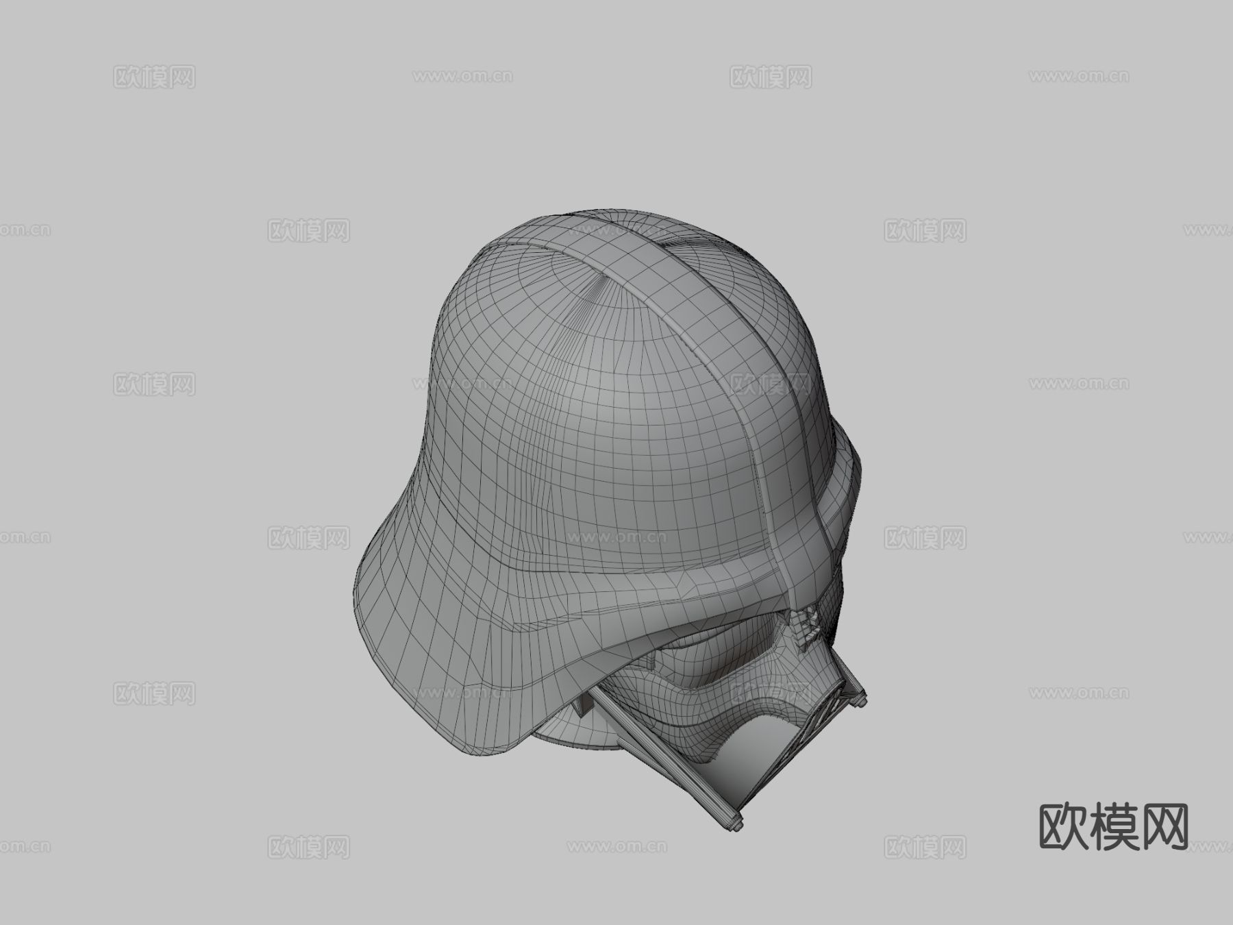 达斯维达头盔 钢盔 面罩3d模型