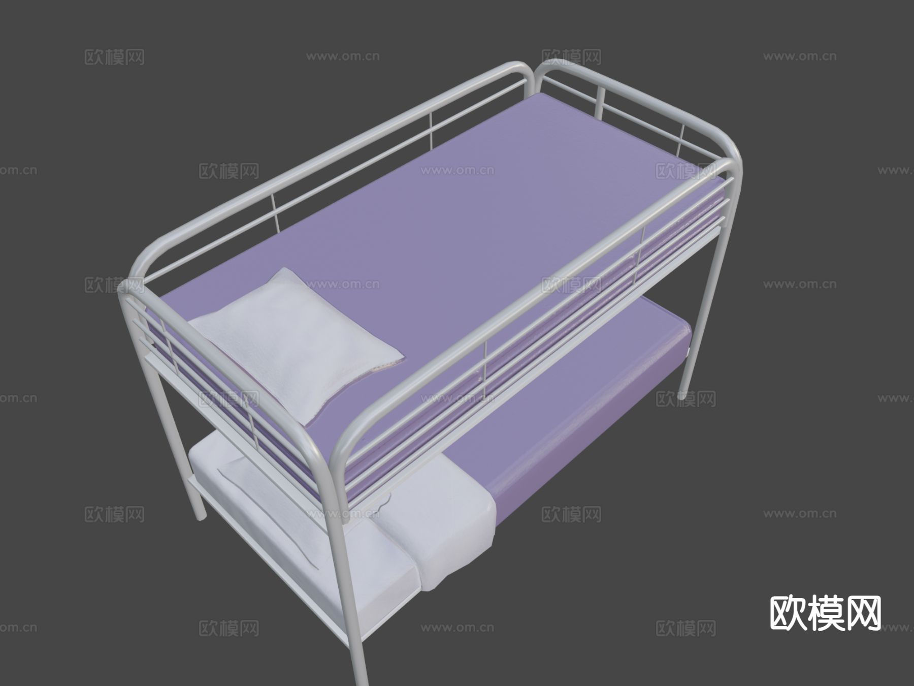 白金属碉堡床 上下床 高低床3d模型