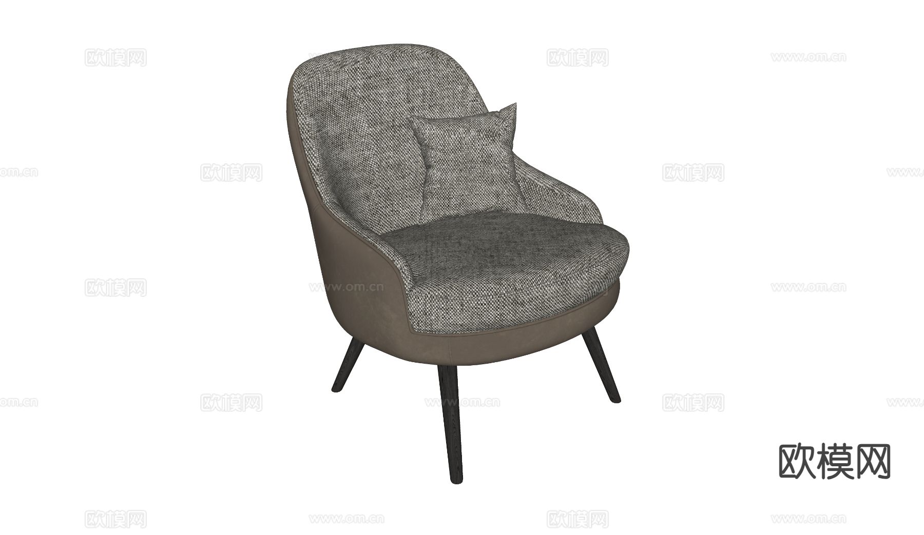Minotti 现代休闲椅su模型下载（渲染图1）
