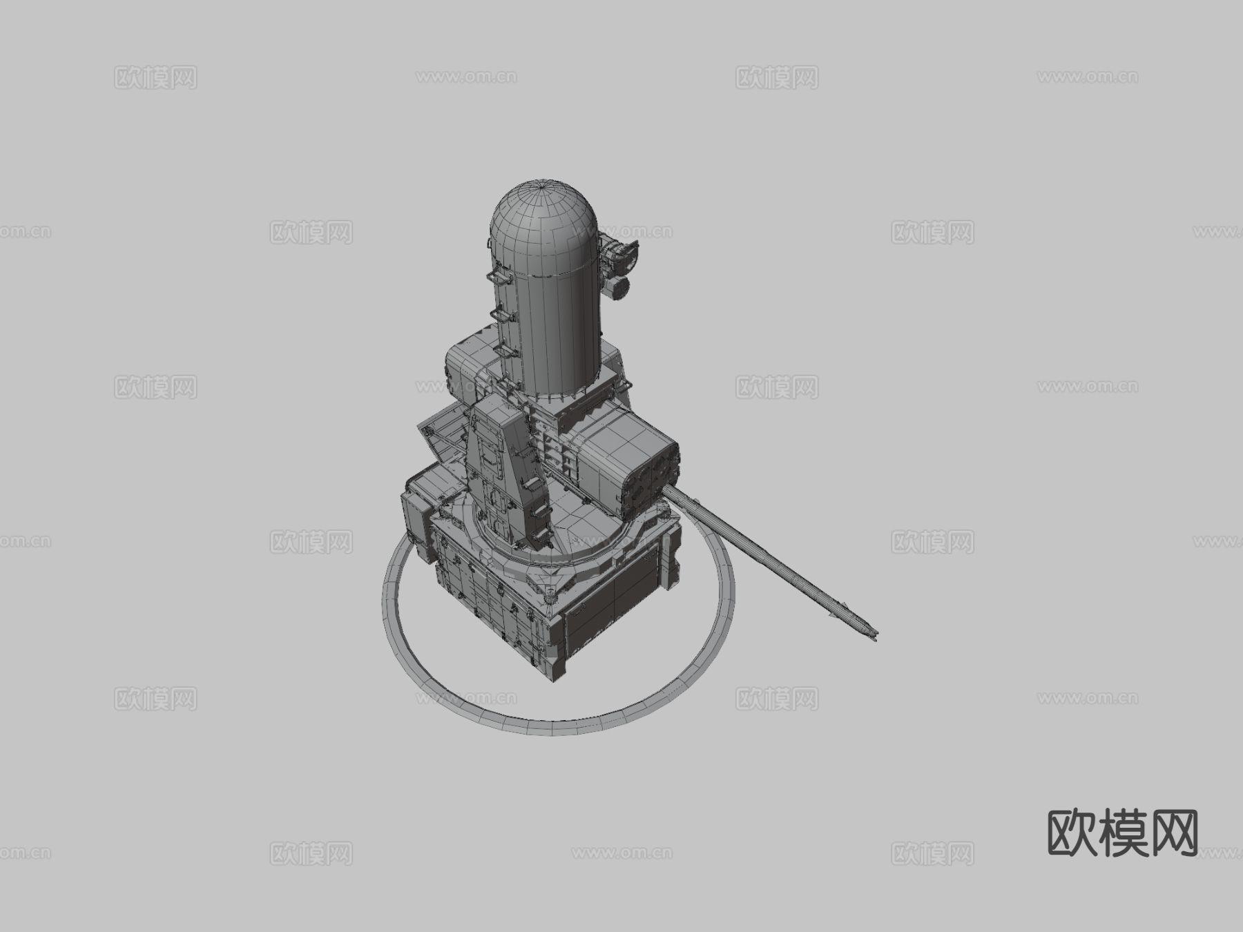 炮塔 导弹发射器3d模型