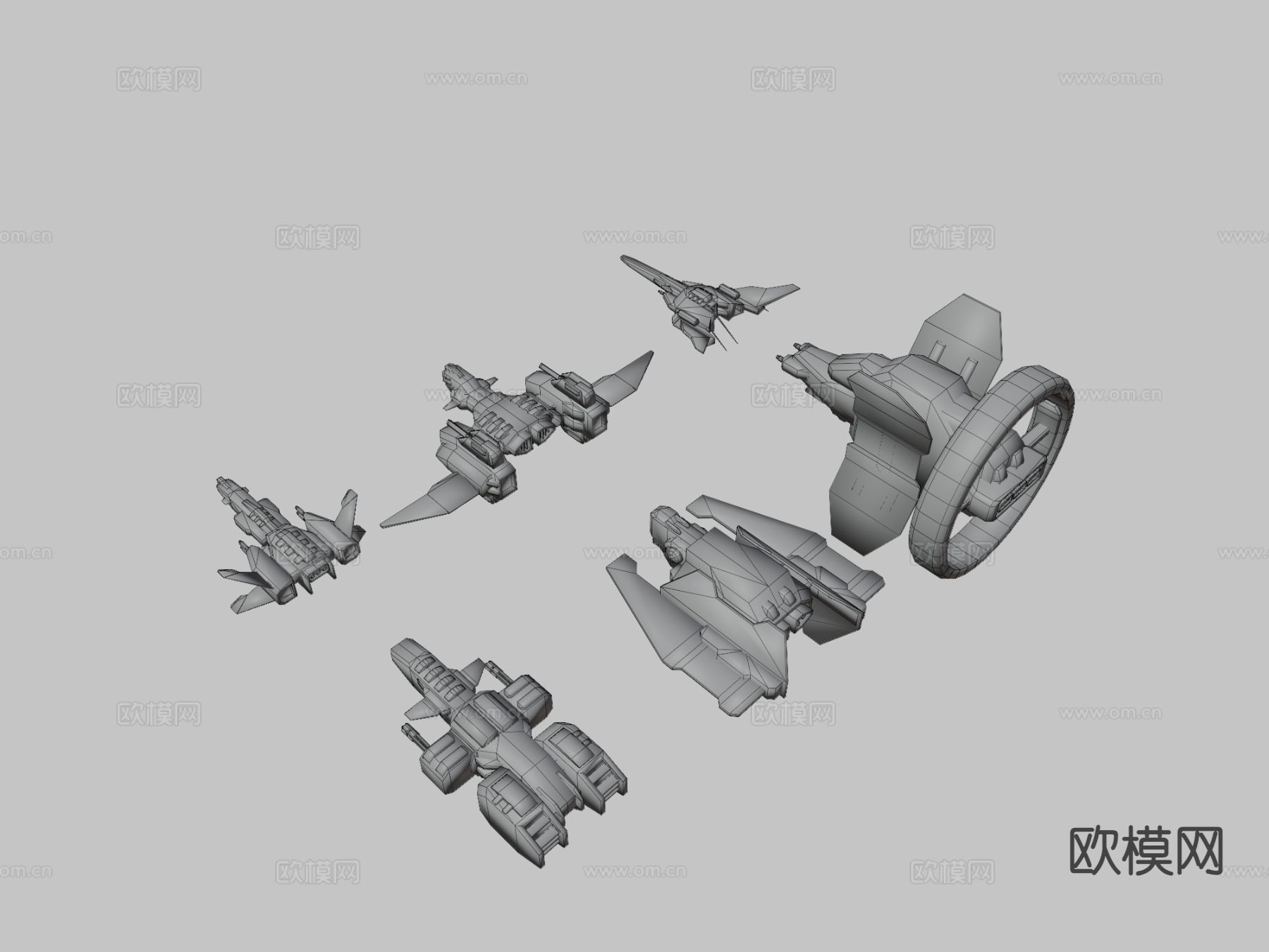 战斗机 轻型巡洋舰3d模型