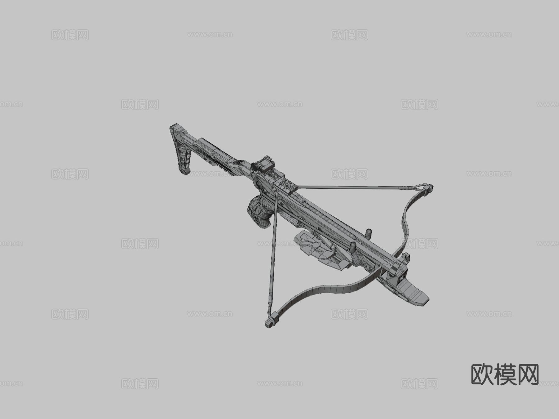 M48地狱鹰突击弩 游戏道具3d模型