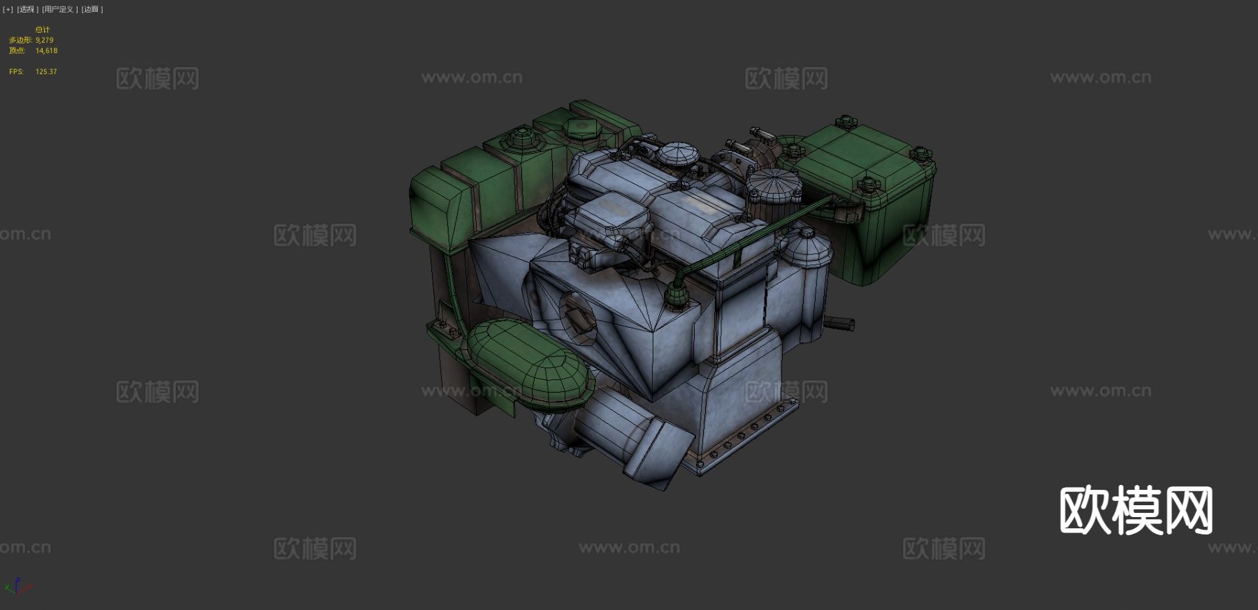 劳斯莱斯B40发动机3d模型