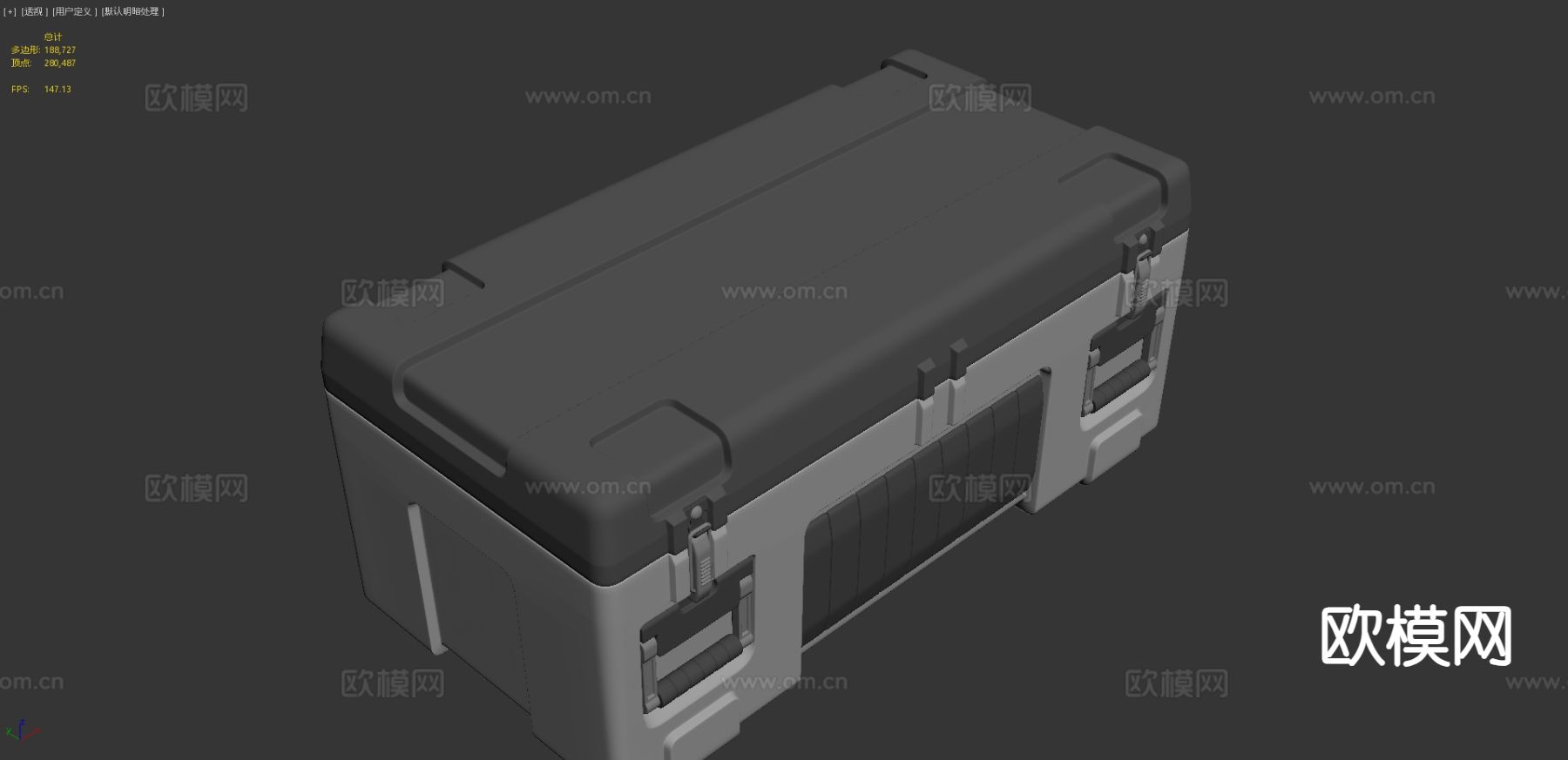 科幻军用集装箱3d模型