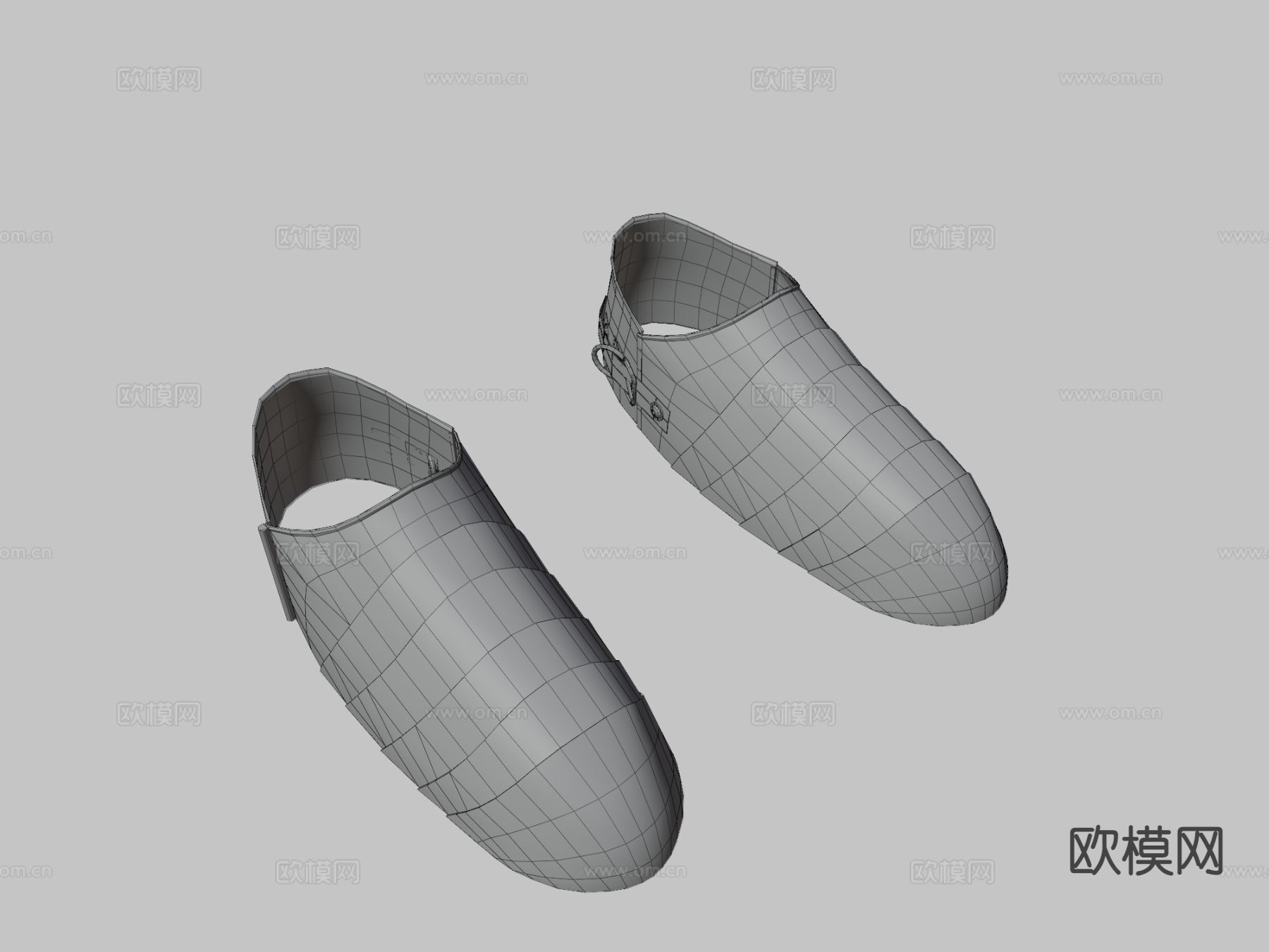 中世纪重甲靴 铁靴3d模型