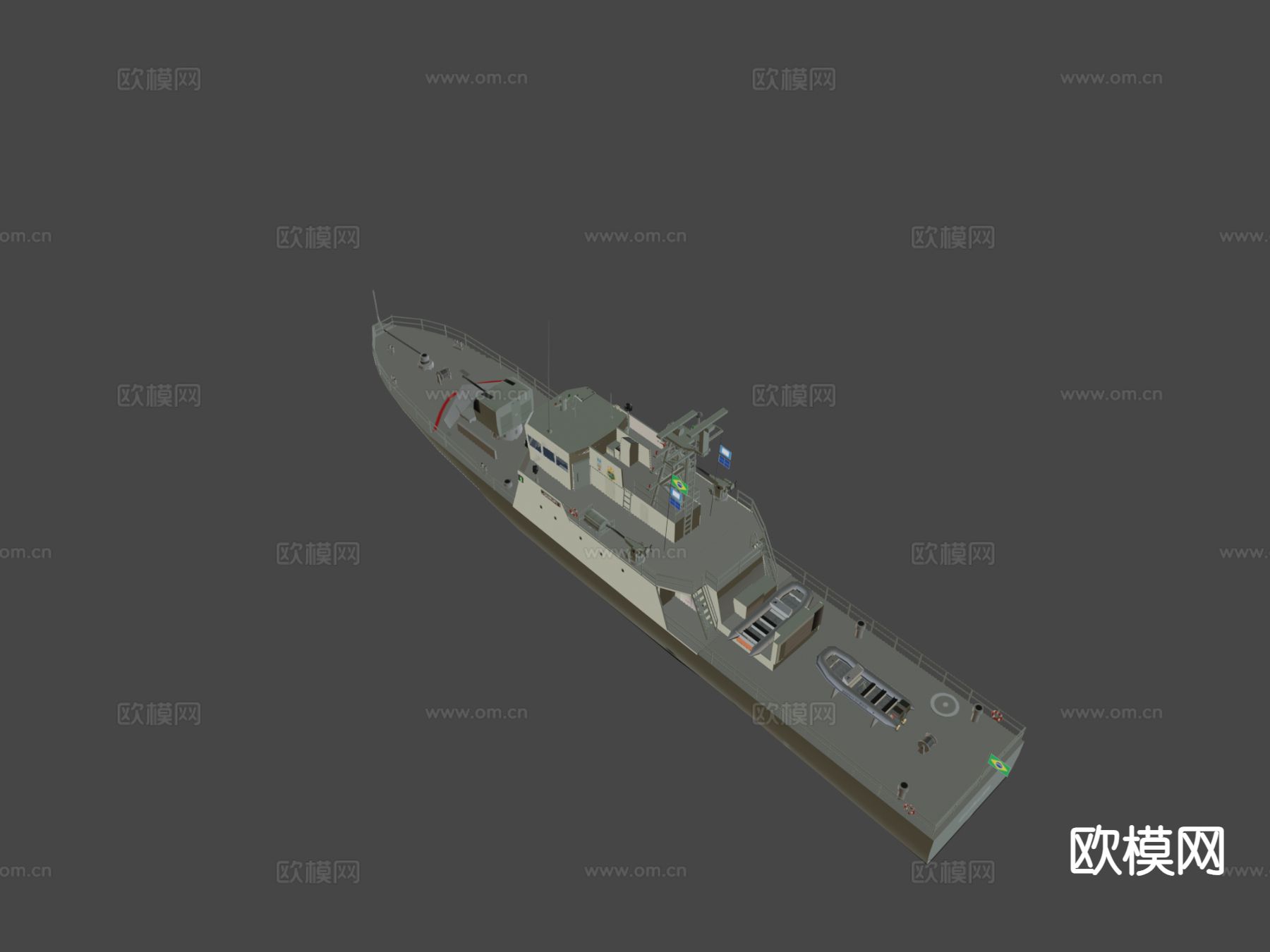 轮船 军舰 巡航舰 驱逐舰3d模型