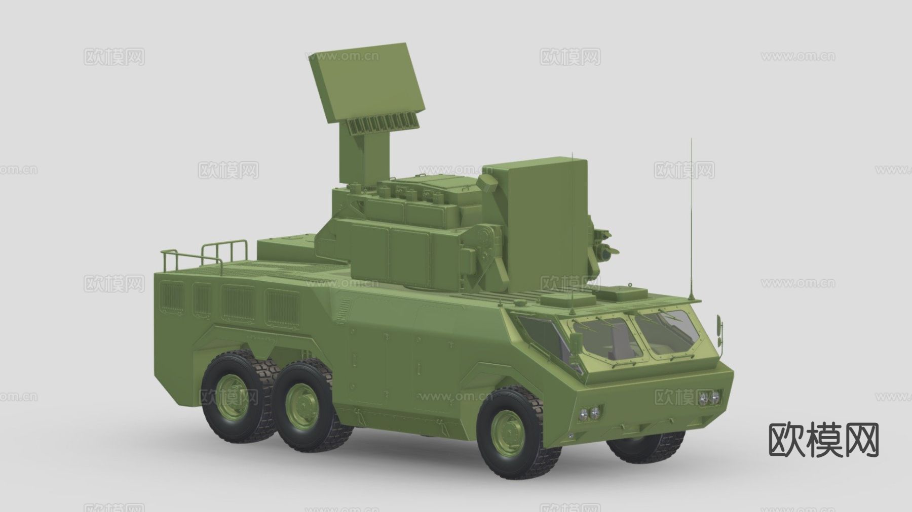 地对空导弹装甲车3d模型