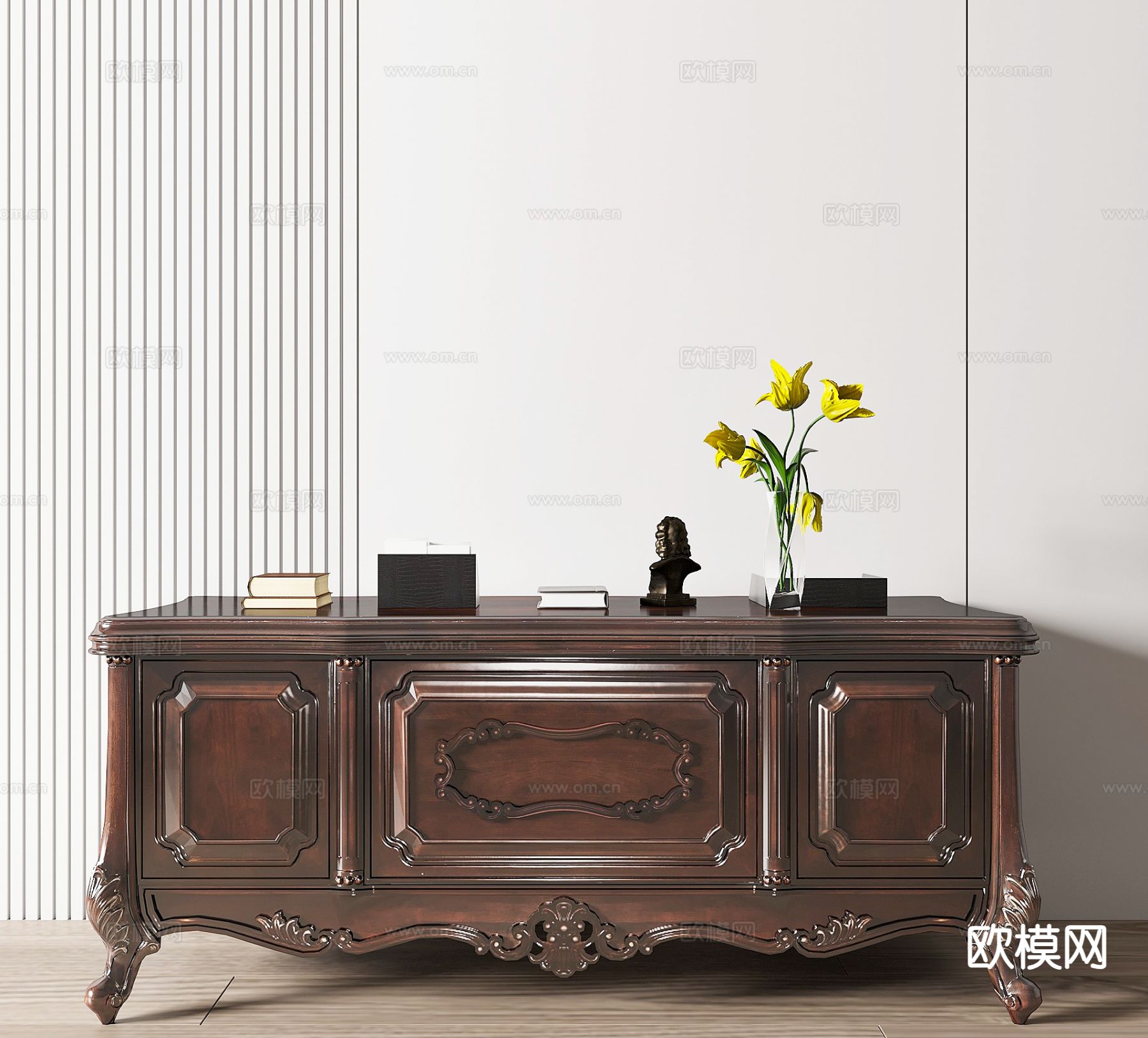 美式边柜3d模型下载