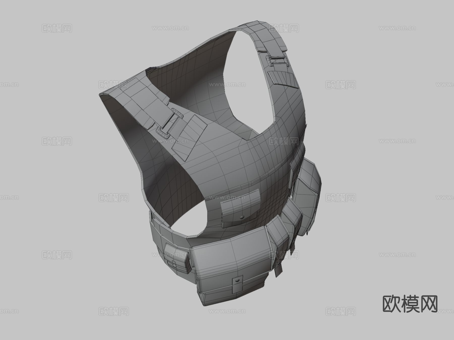 军用背心3d模型