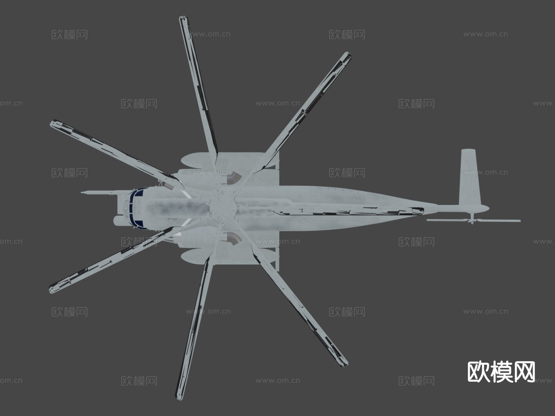 超级雄鹰直升机3d模型