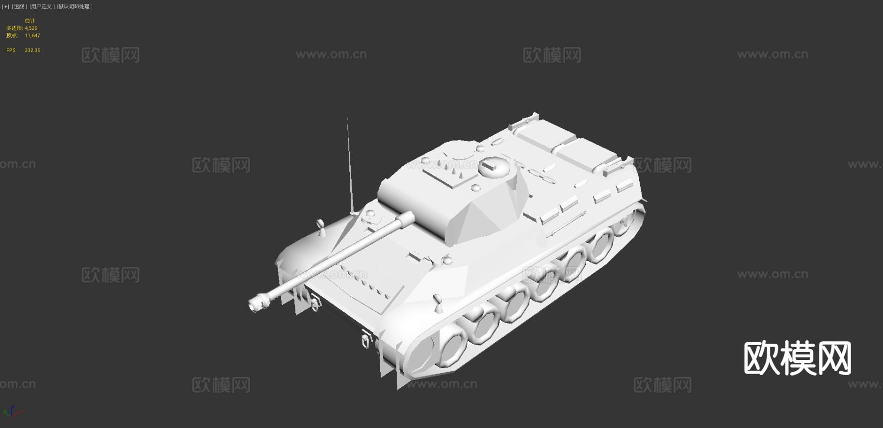 M43塔斯重坦 坦克3d模型