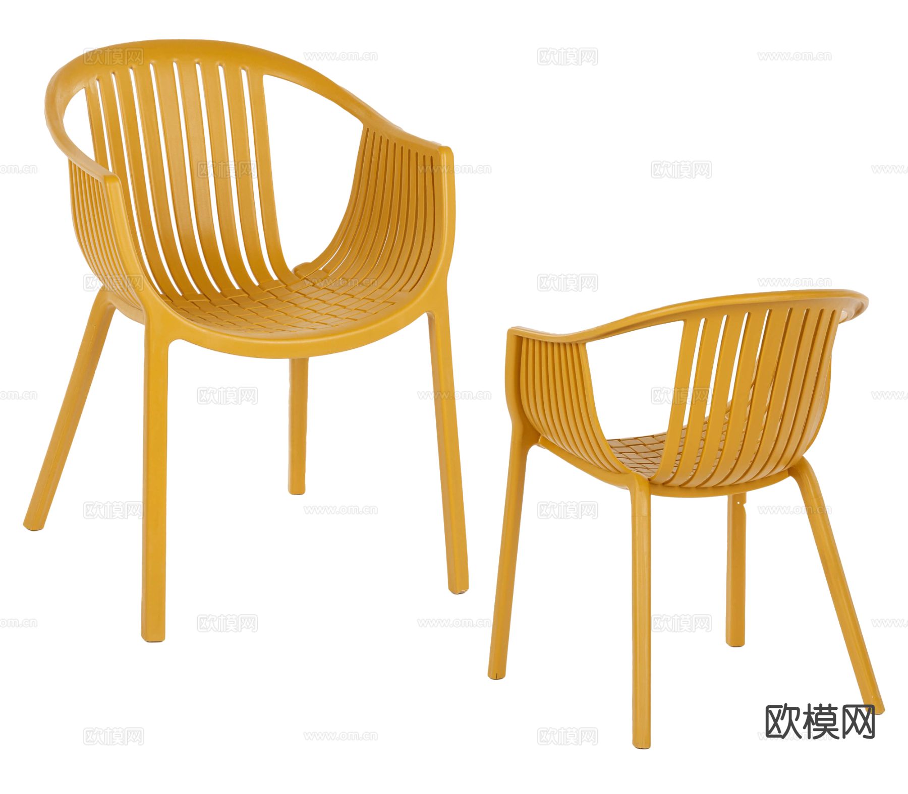 现代塑料椅 单人椅 户外椅3d模型下载