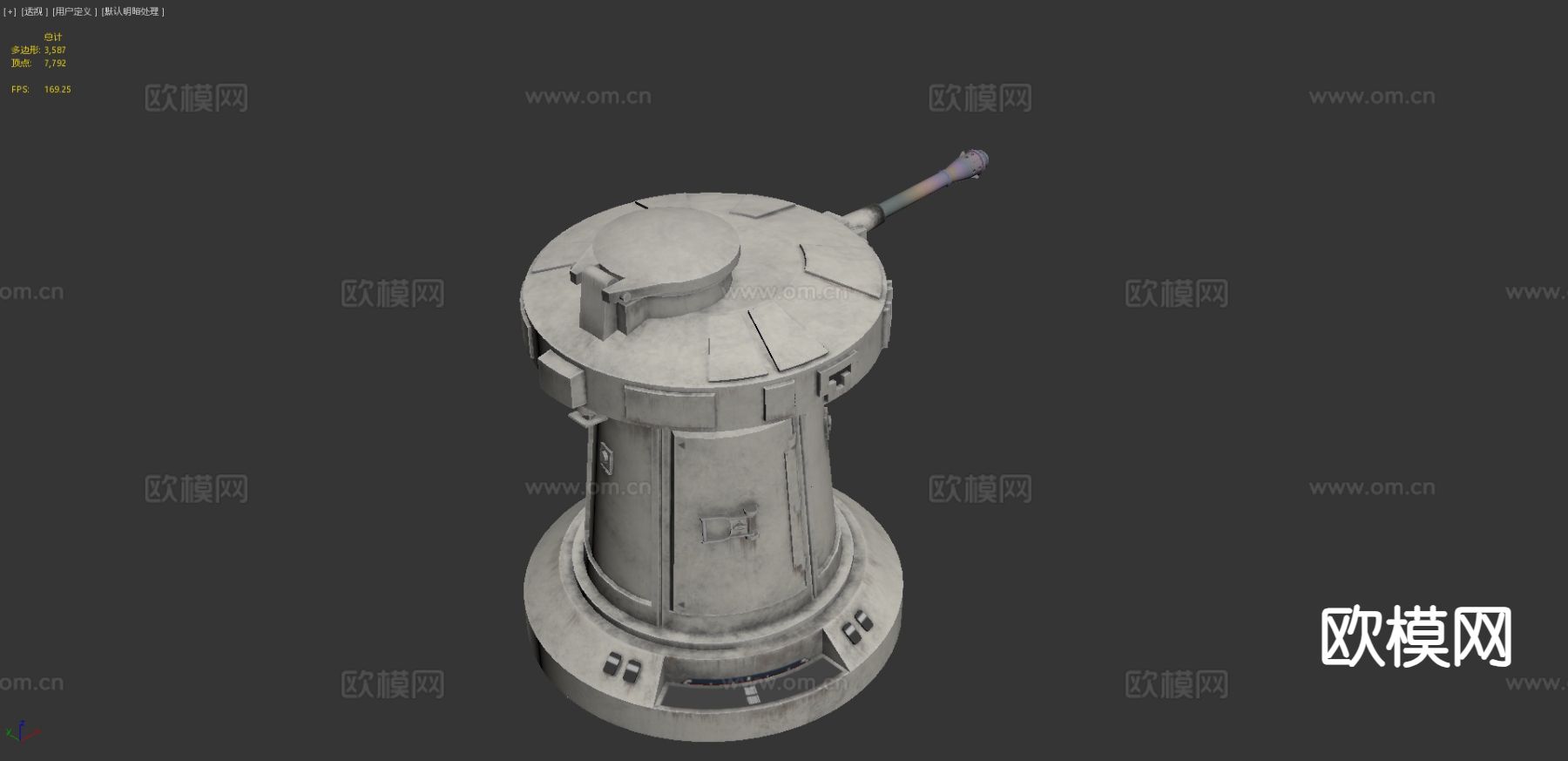 炮台电池 激光炮塔3d模型