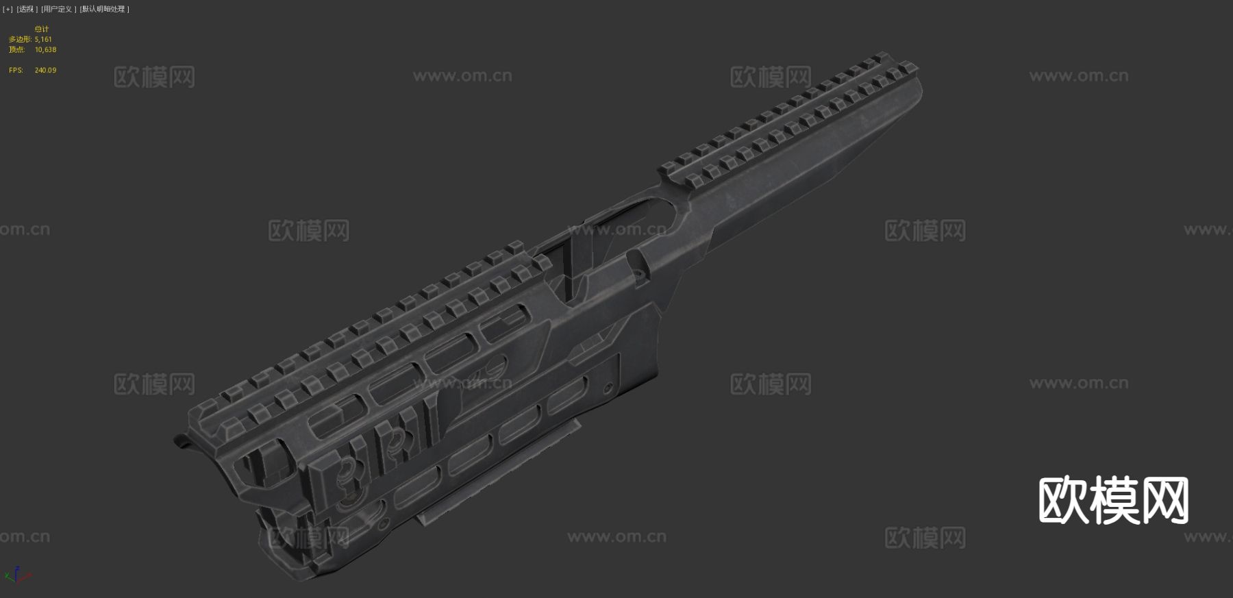 AK74握把手枪3d模型