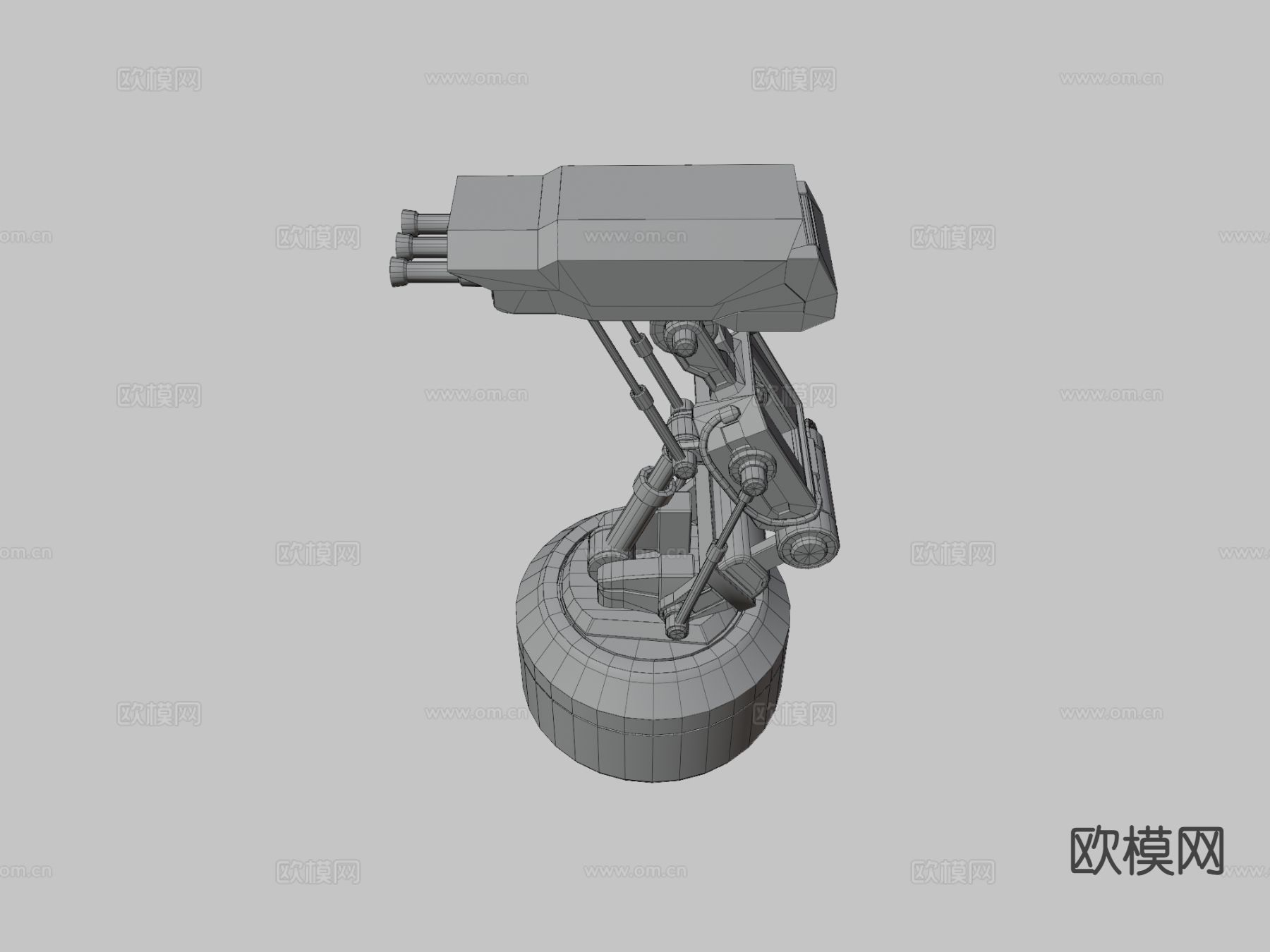 液压炮塔3d模型