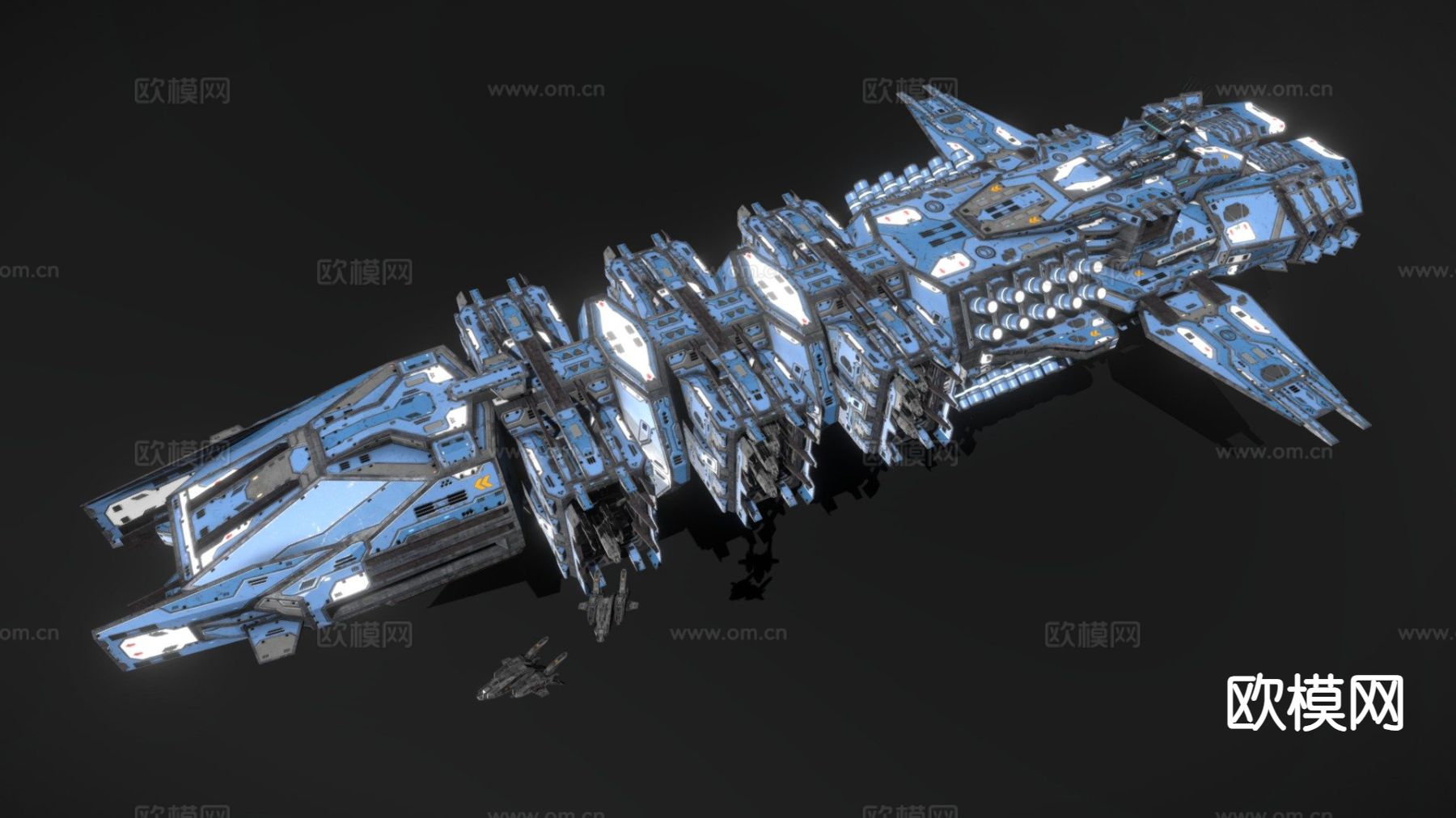 Scifi无人机航母3d模型