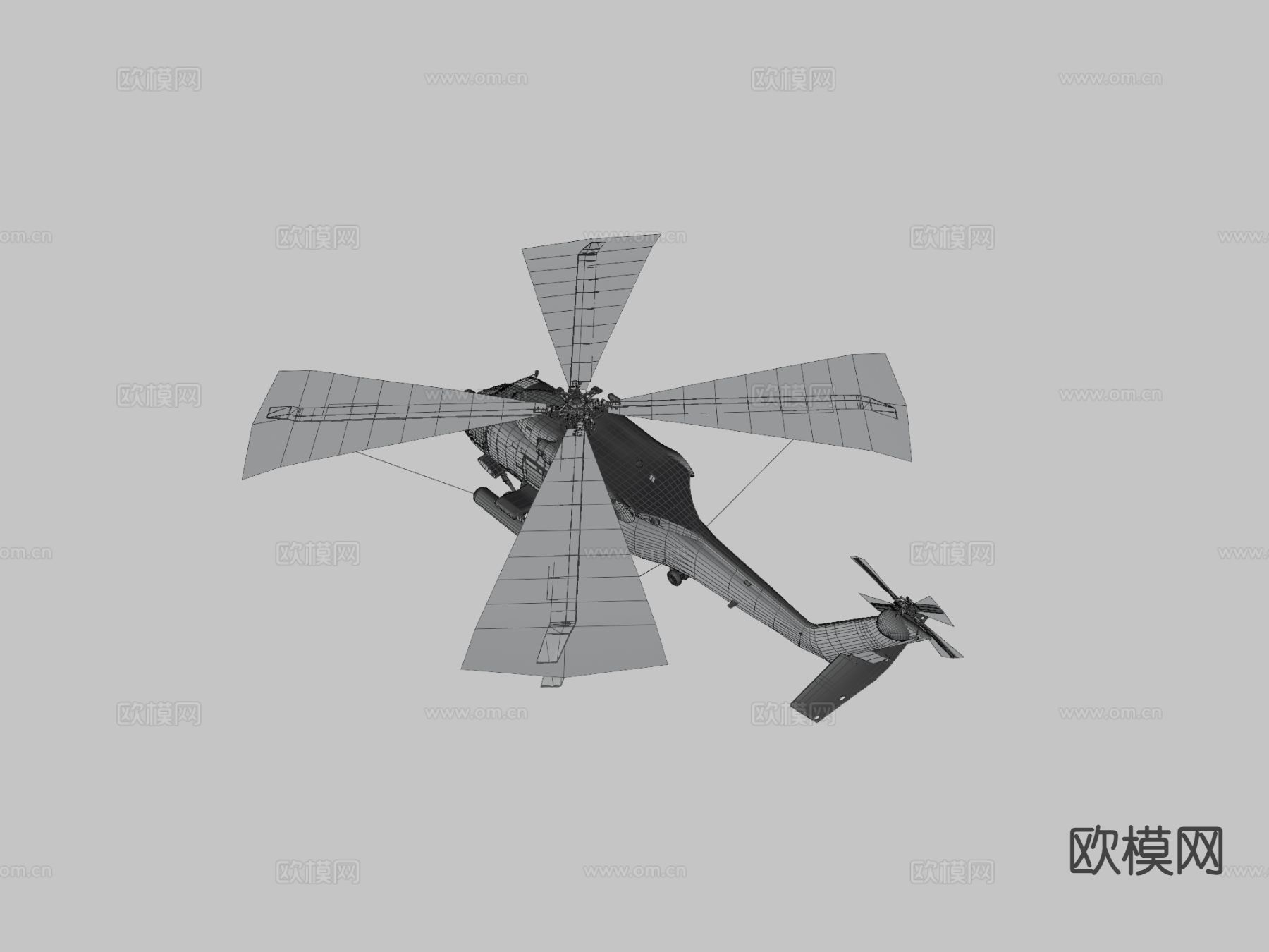 直升机 军用直升机3d模型