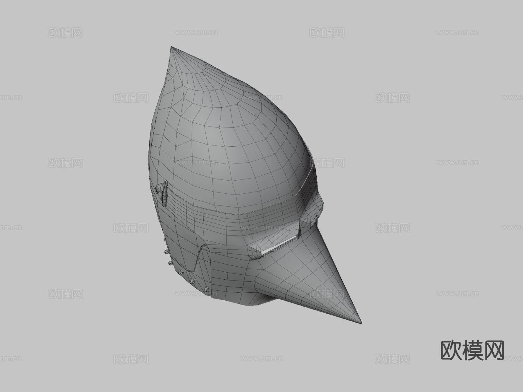 中世纪骑士头盔3d模型