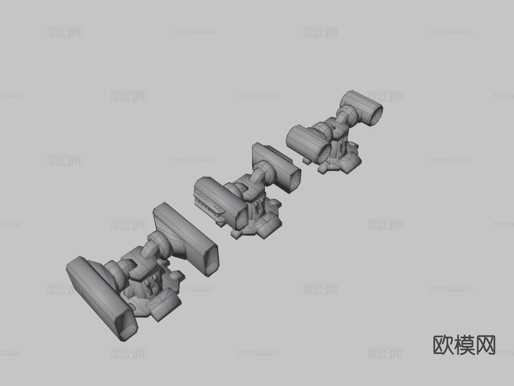 导弹炮塔3d模型