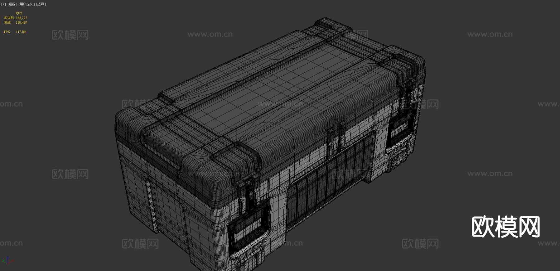 科幻军用集装箱3d模型