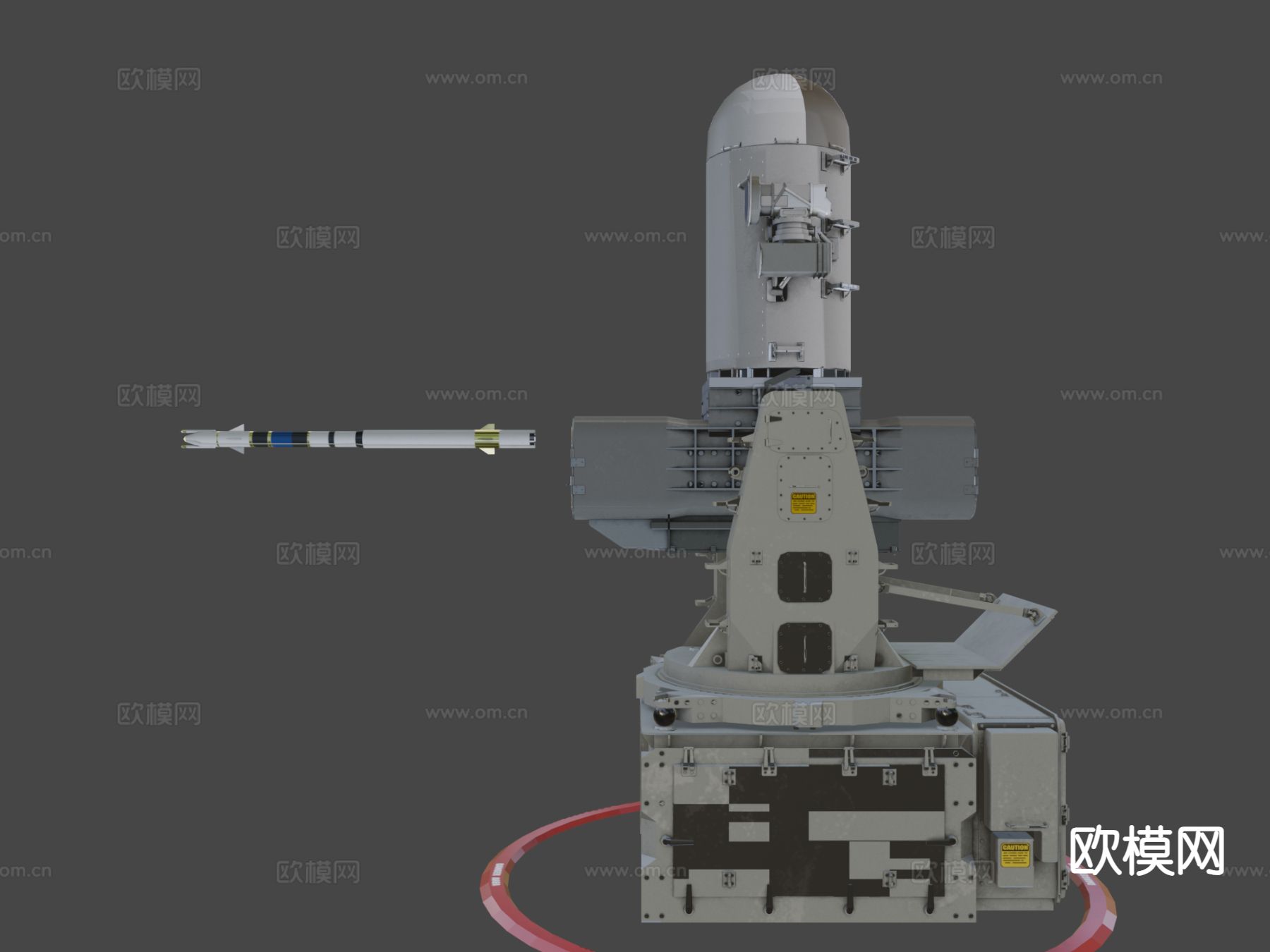 炮塔 导弹发射器3d模型