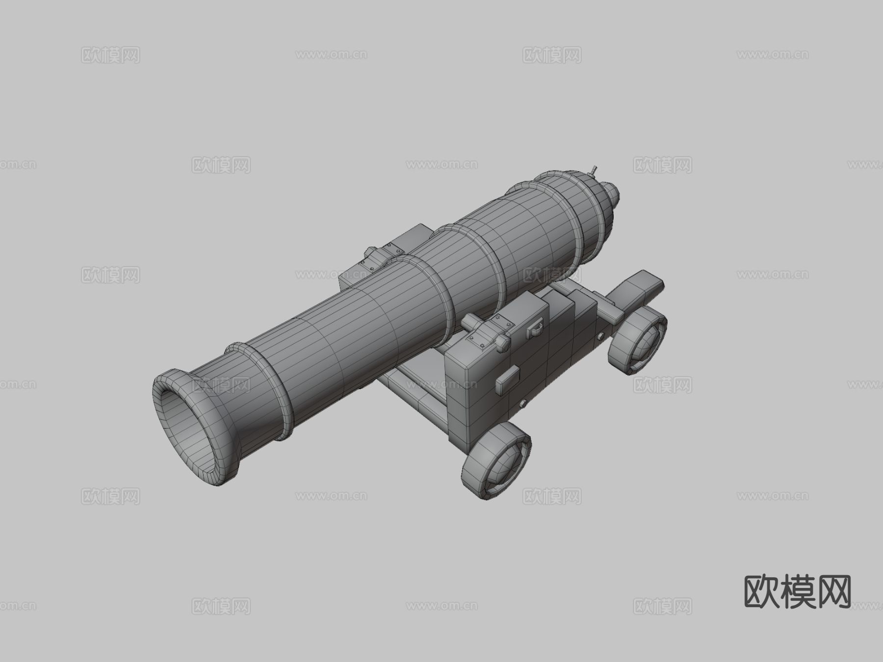 大炮 军事武器3d模型