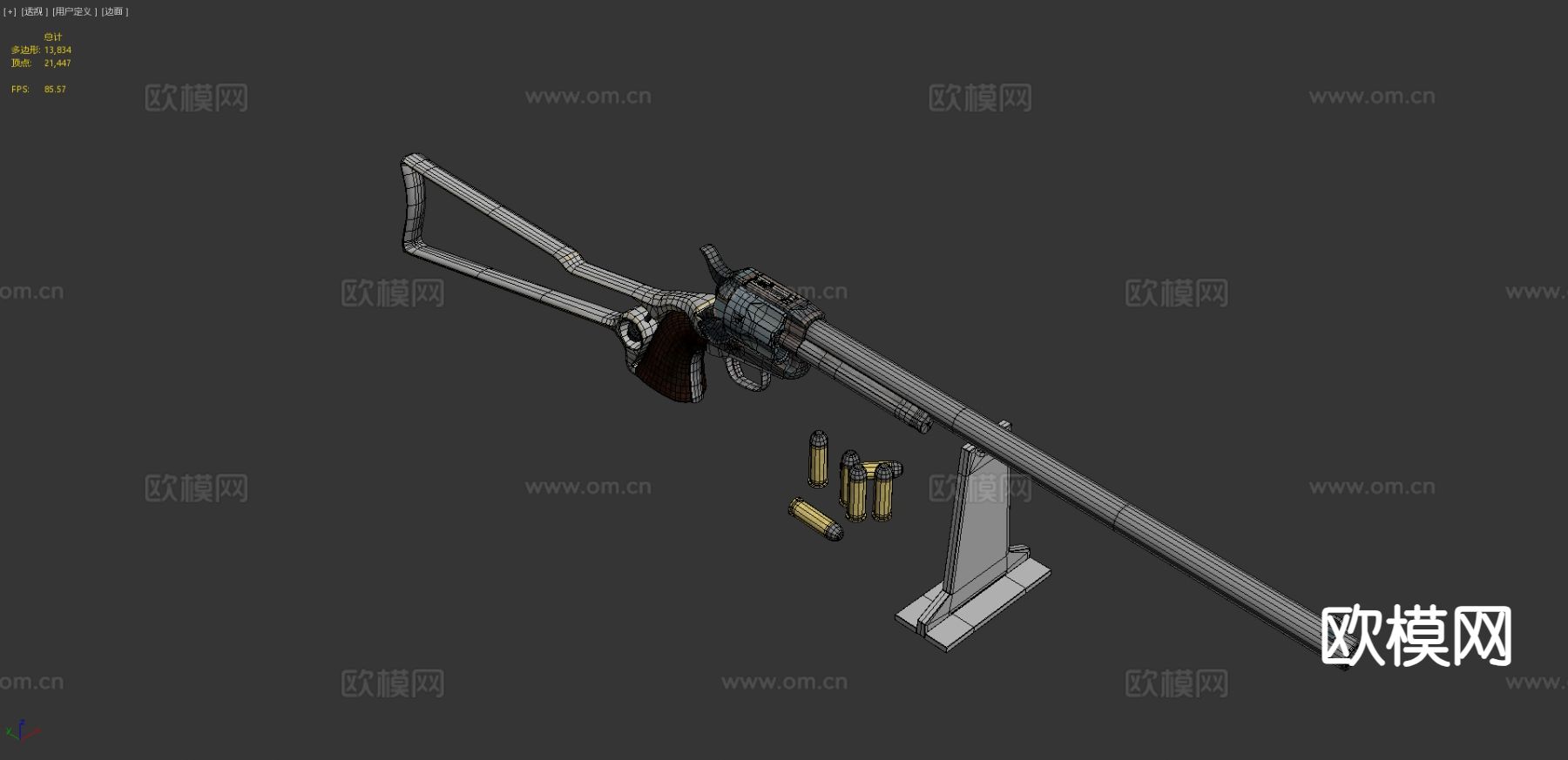 左轮手枪 枪支 枪械3d模型