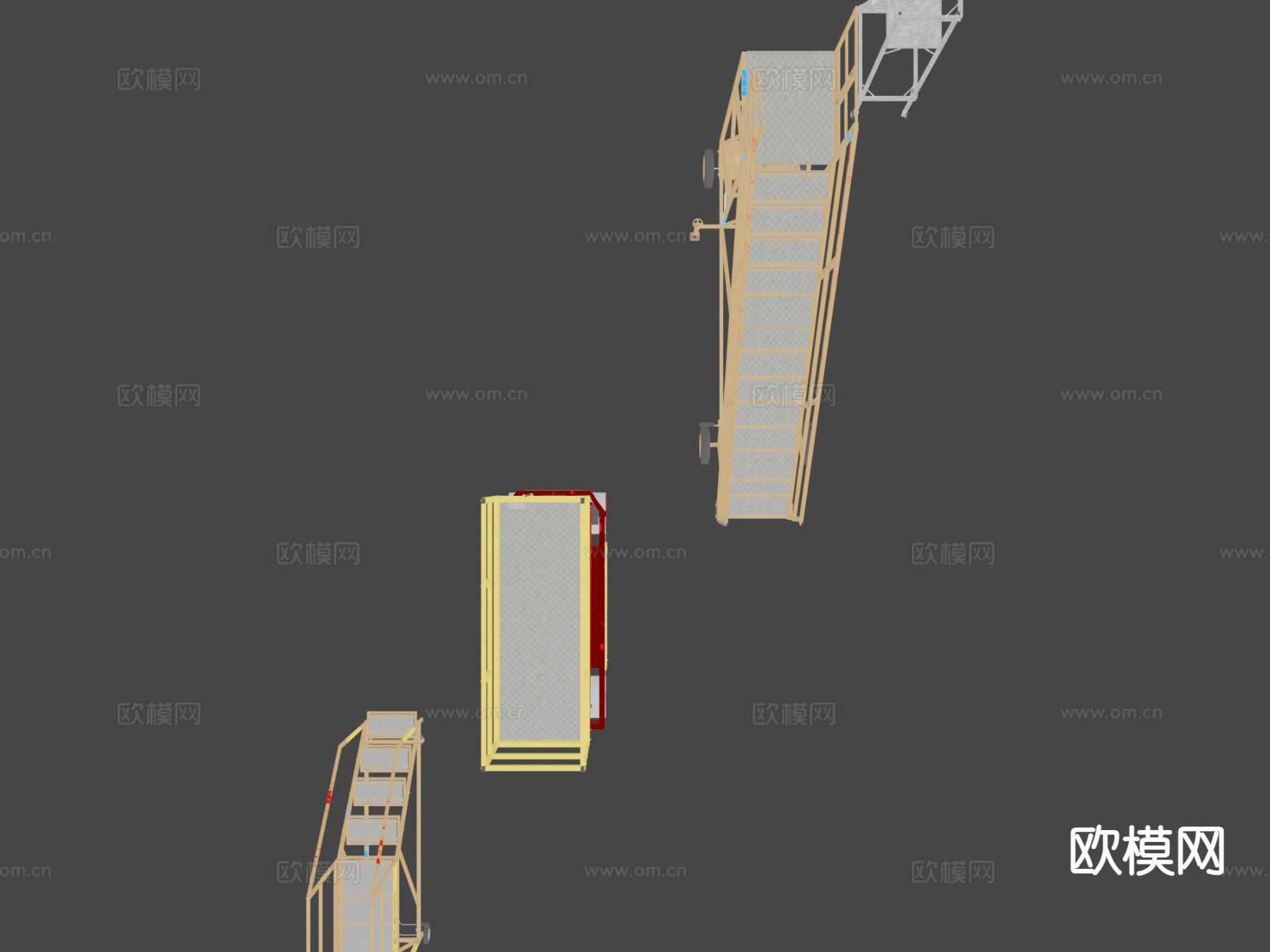 飞机维修梯子3d模型