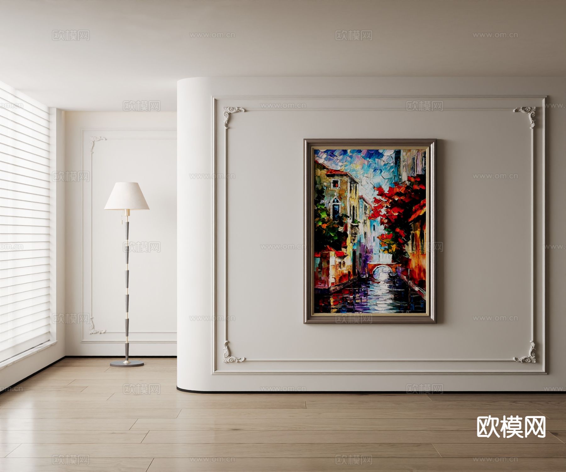 美式装饰画su模型下载（渲染图2）