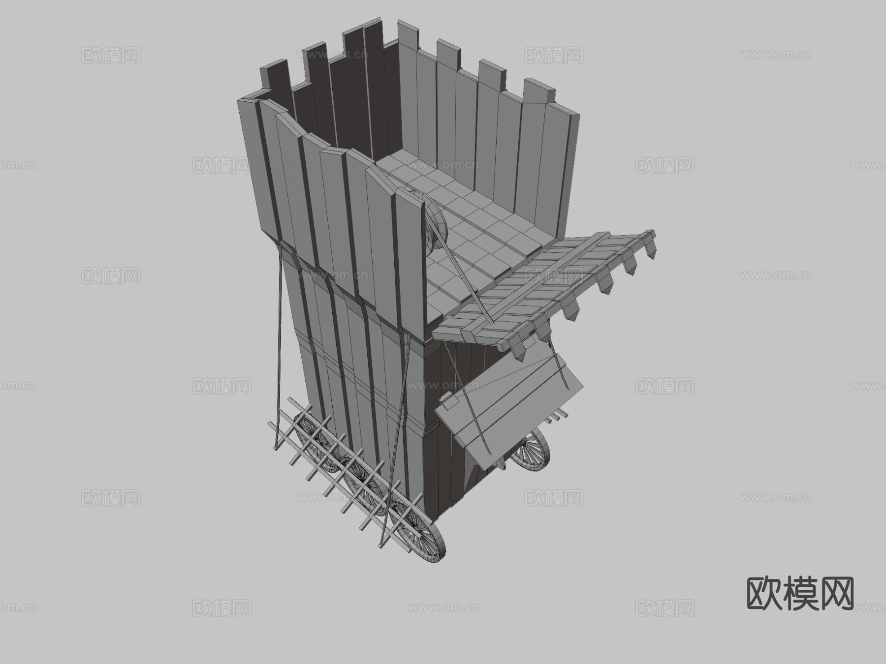 攻城塔 防御塔 游戏道具3d模型